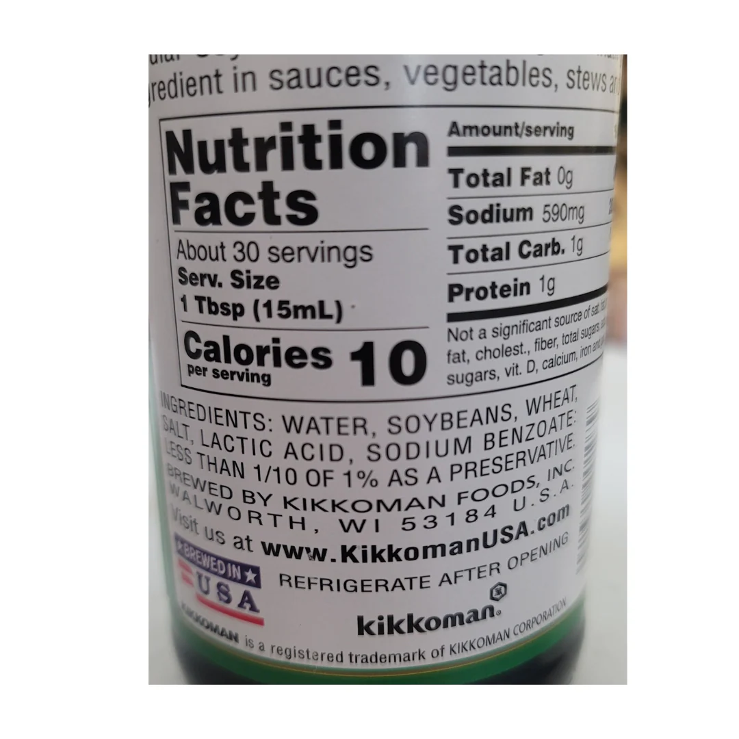 Kikkoman Soy Sauce Less Sodium 15 fl oz (444 ml) - Image 3