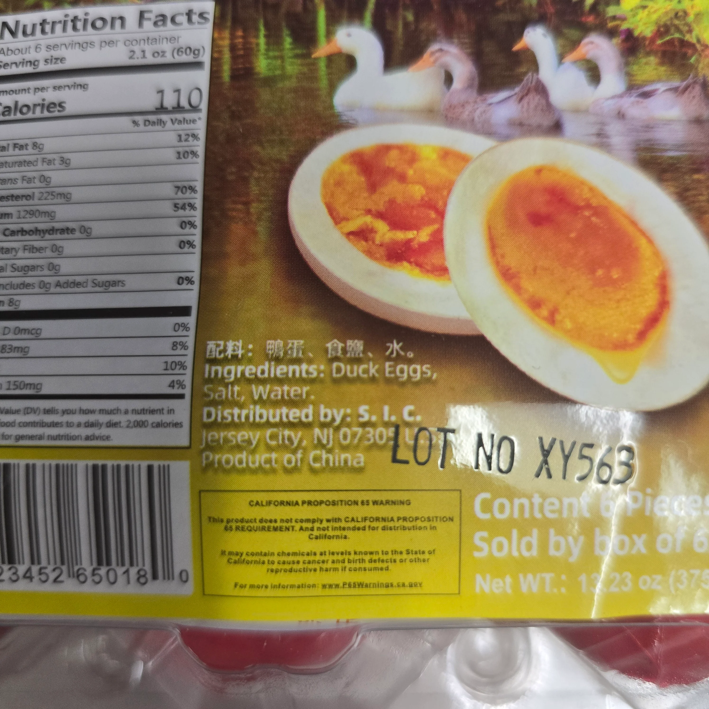 K-Lake Cooked Salted Duck Egg 6 Pcs (375 g) - Image 3
