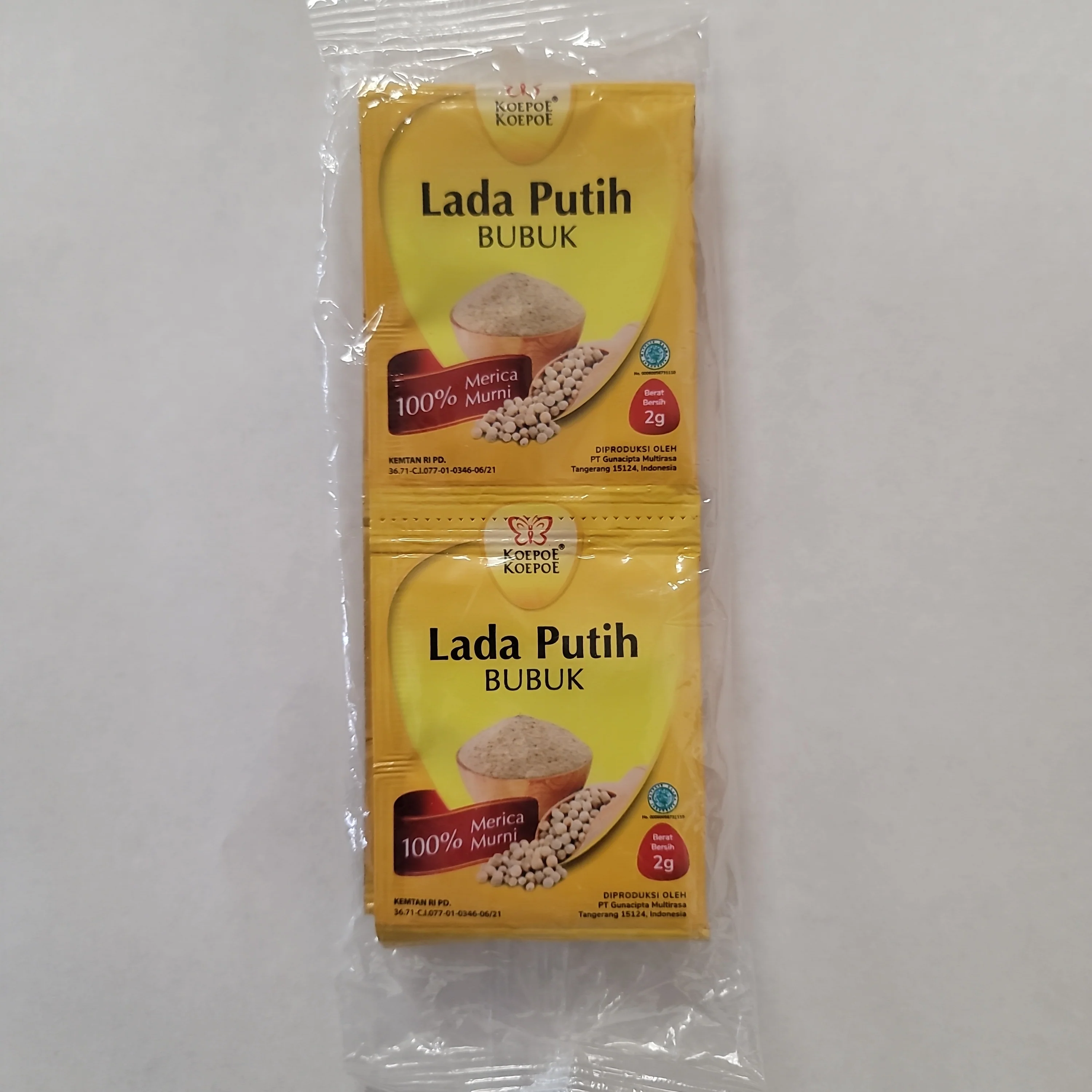 Koepoe Koepoe Lada Putih Bubuk Sachet 10x2g