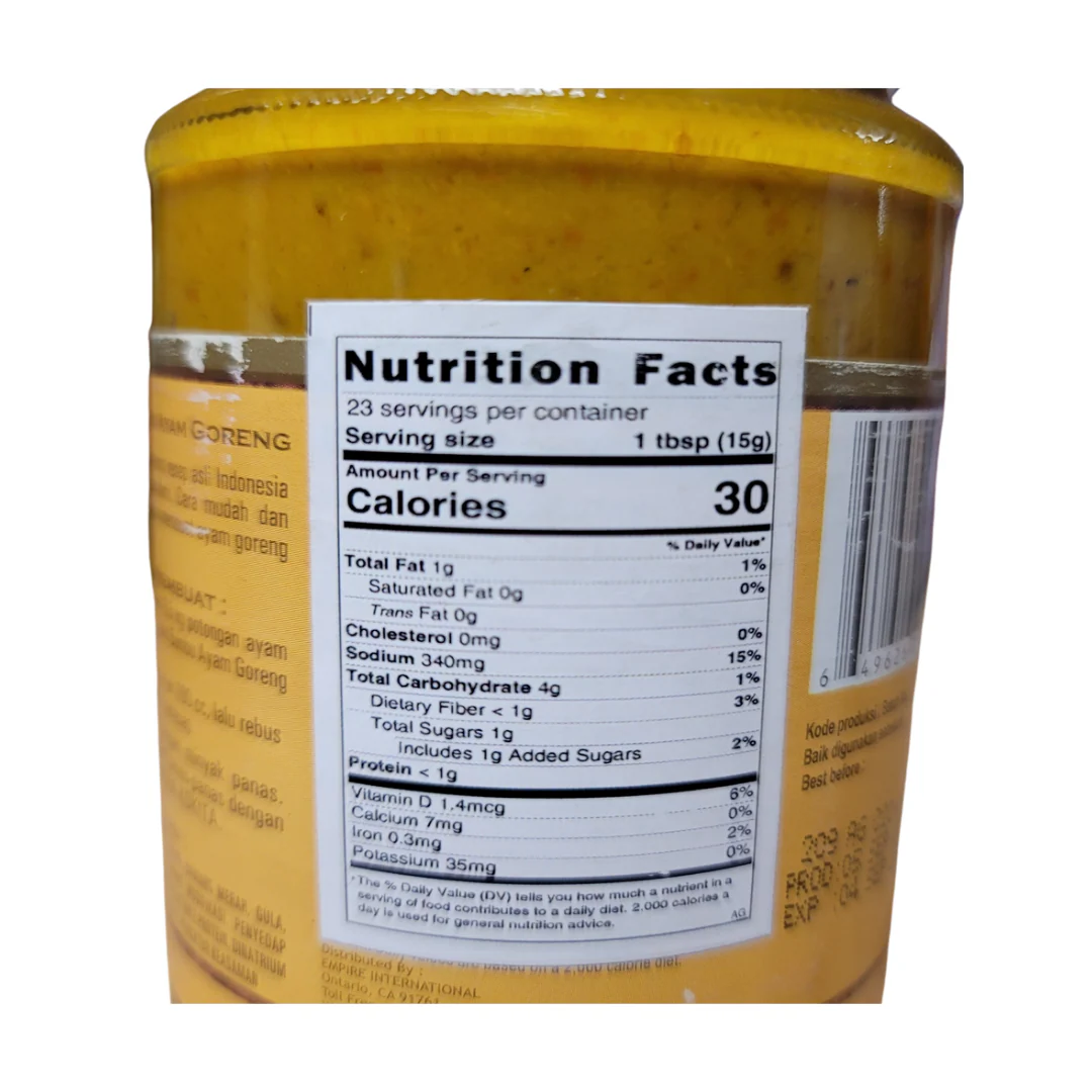 Kokita Fried Chicken Mix (Bumbu Ayam Goreng) (Jar) 12 oz - Image 3