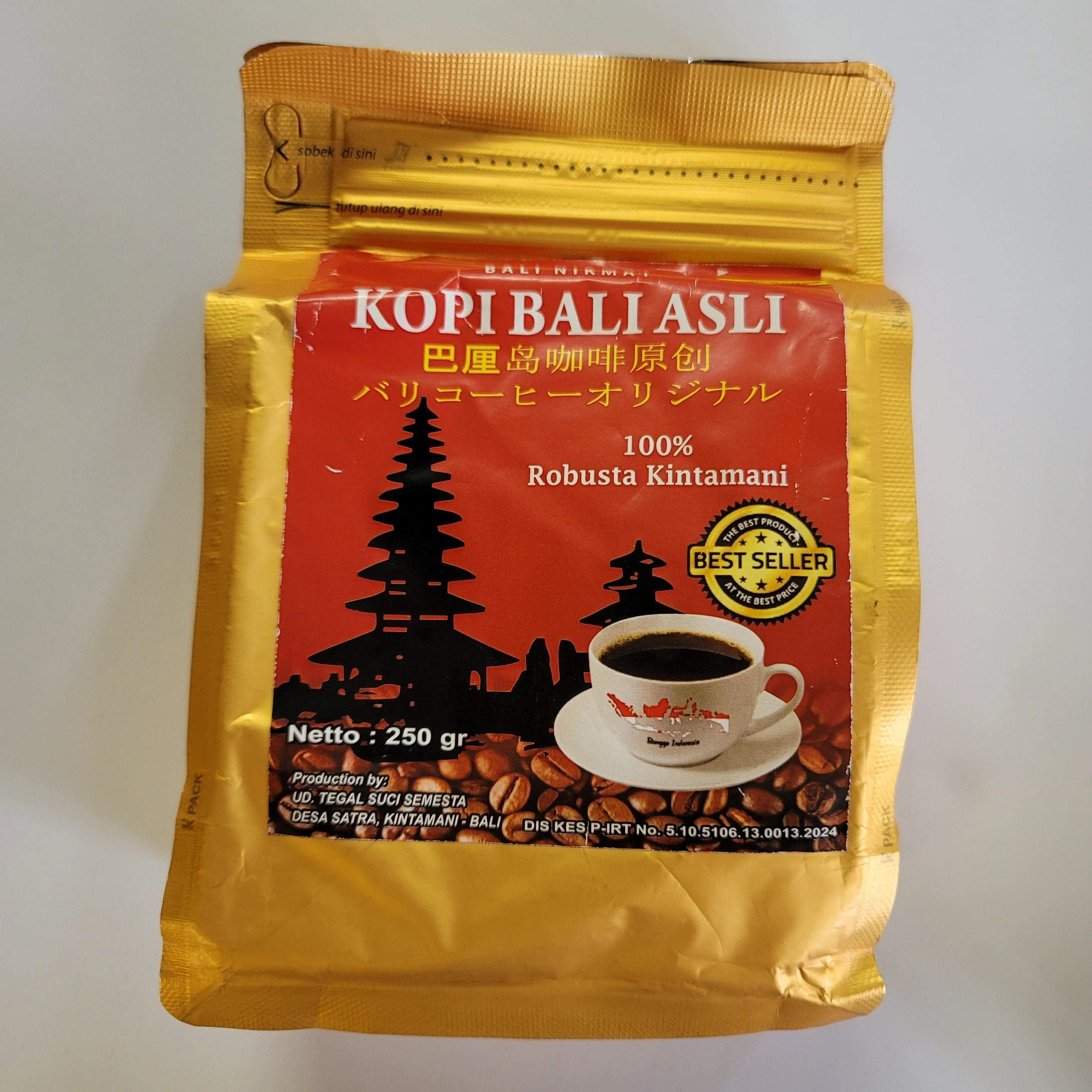 Kopi Bali Asli 250 g Robusta Kintamani