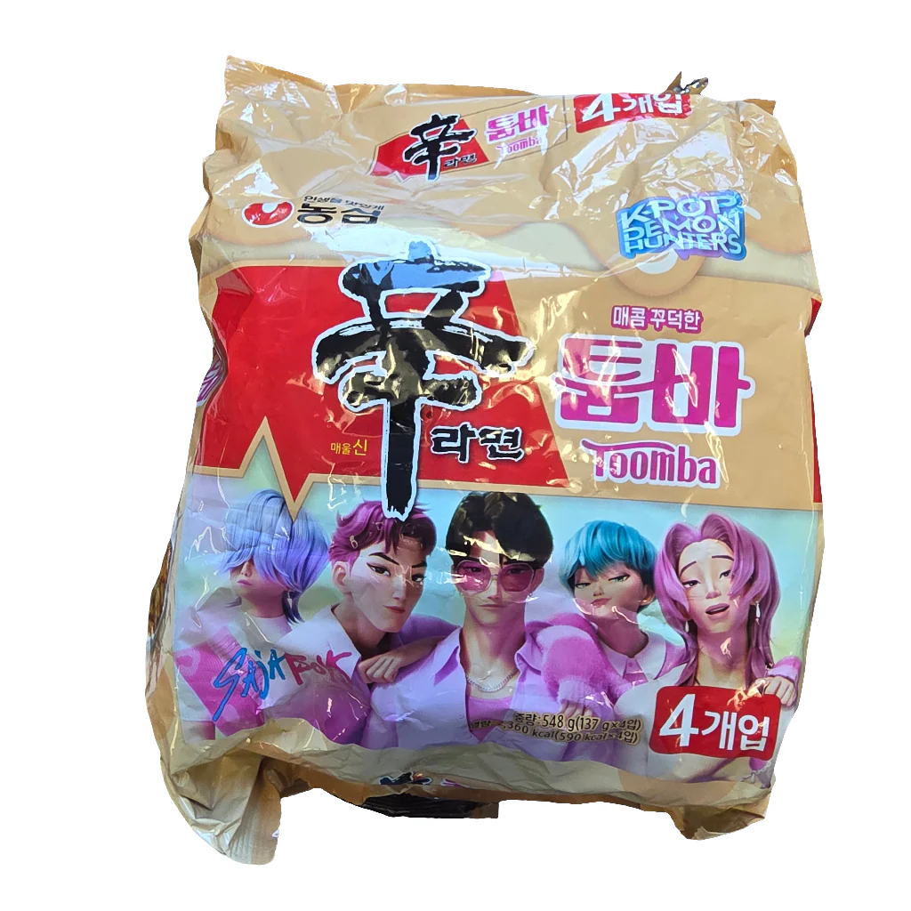Nongshim KPop Demon Hunters Shin Ramyun Tomba Spicy (4 x 134 g)