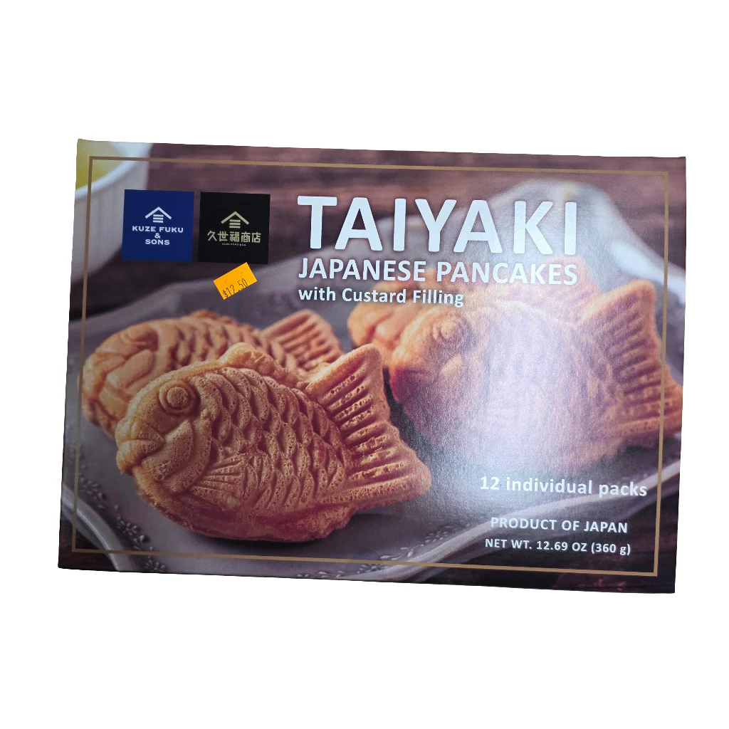 Kuze & Sons Taiyaki Japanese Pancake with Custard Filling 12 Pcs (360 g)