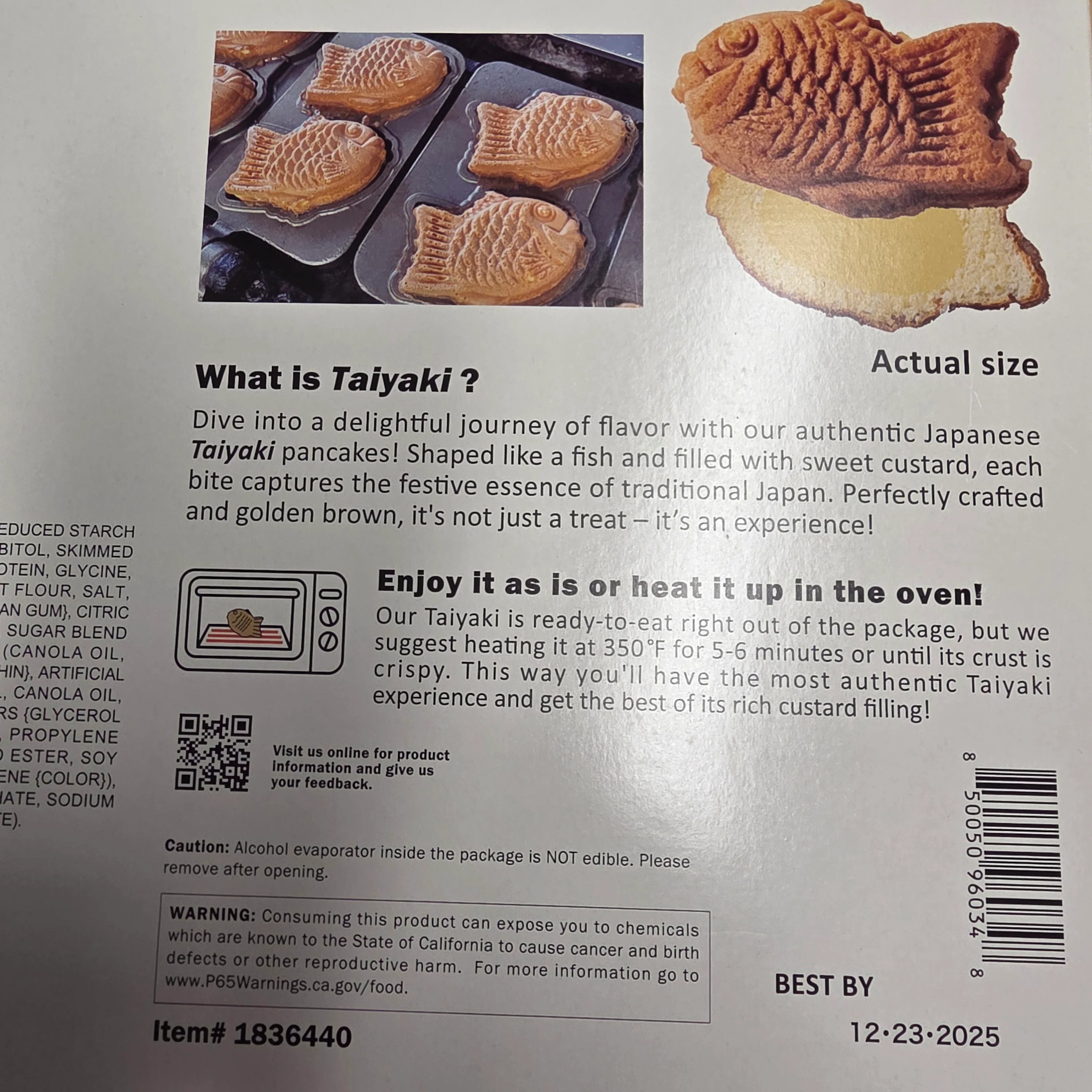 Kuze & Sons Taiyaki Japanese Pancake with Custard Filling 12 Pcs (360 g) - Image 2