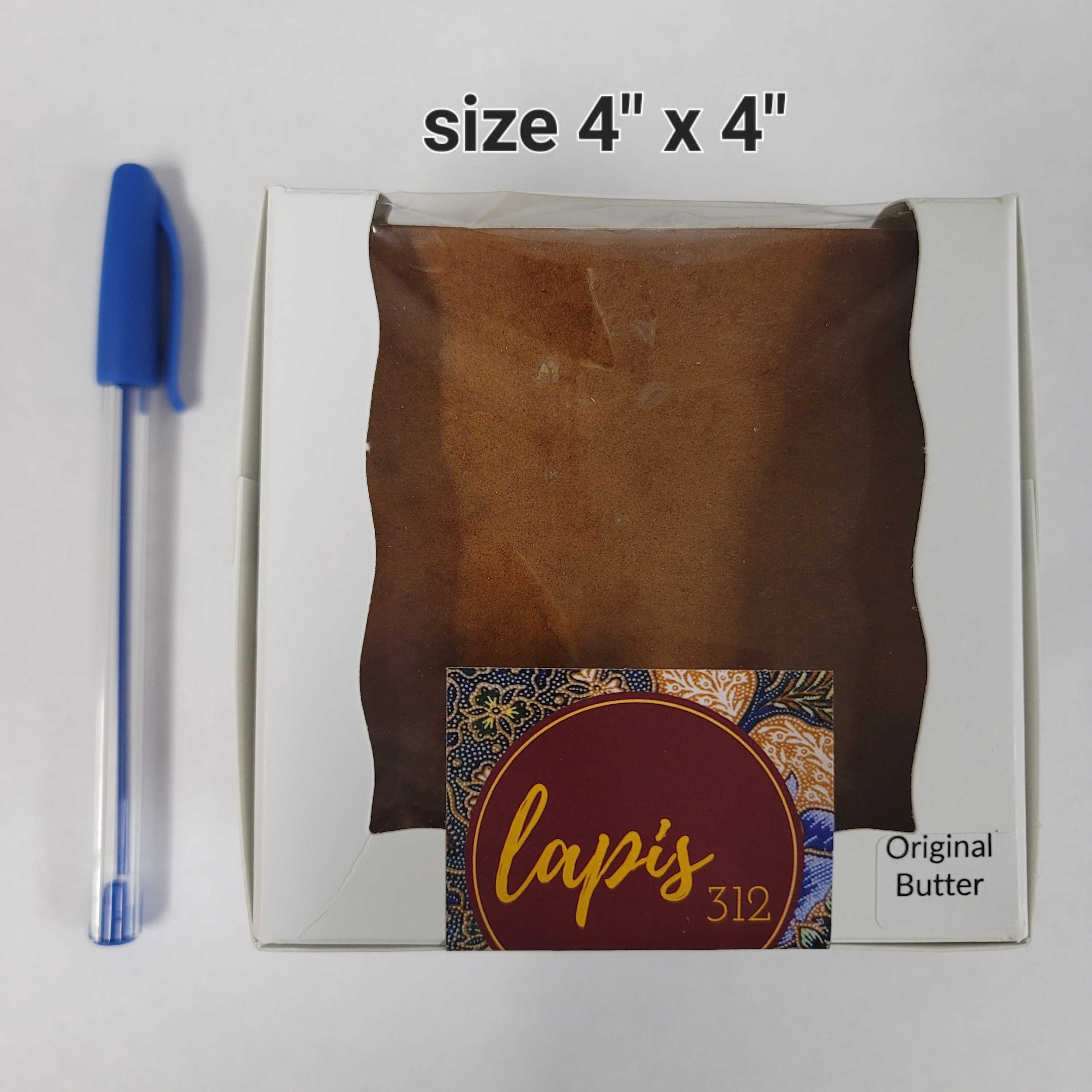 Lapis 312 Kue Lapis Legit 4" x 4" Original Butter - Image 3
