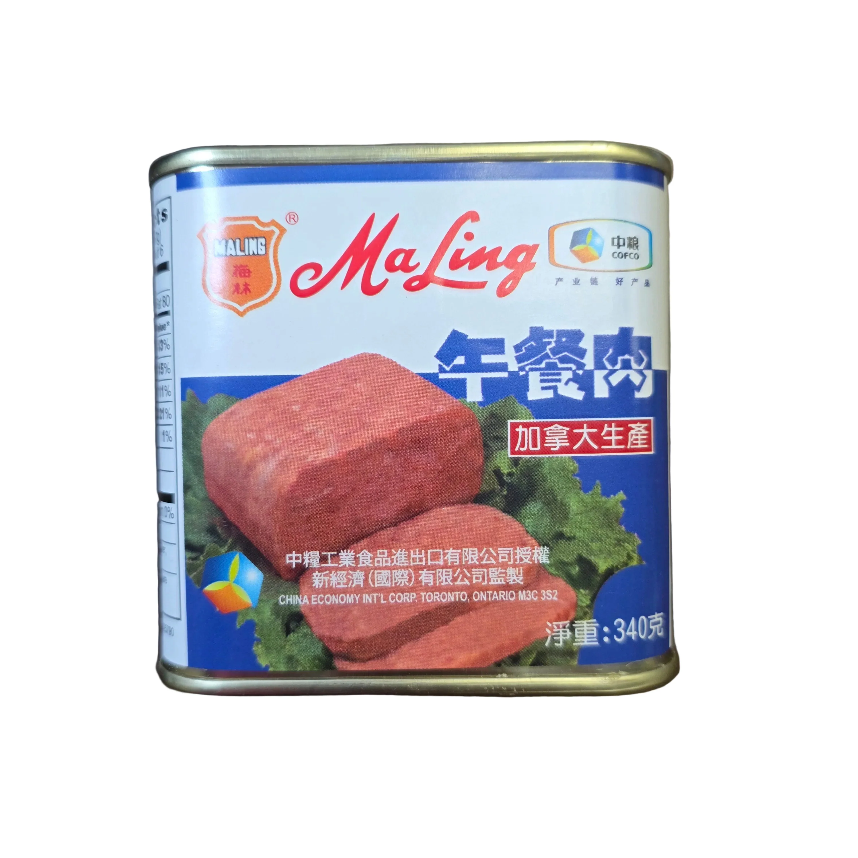 Ma Ling Luncheon Loaf Pork Chicken Meat 12 Oz Product of Canada