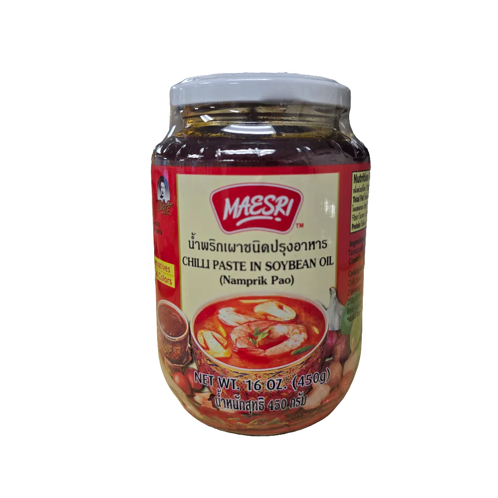 # Maesri Namprik Pao (Chili Paste in Soybean Oil) 16 Oz -450 g