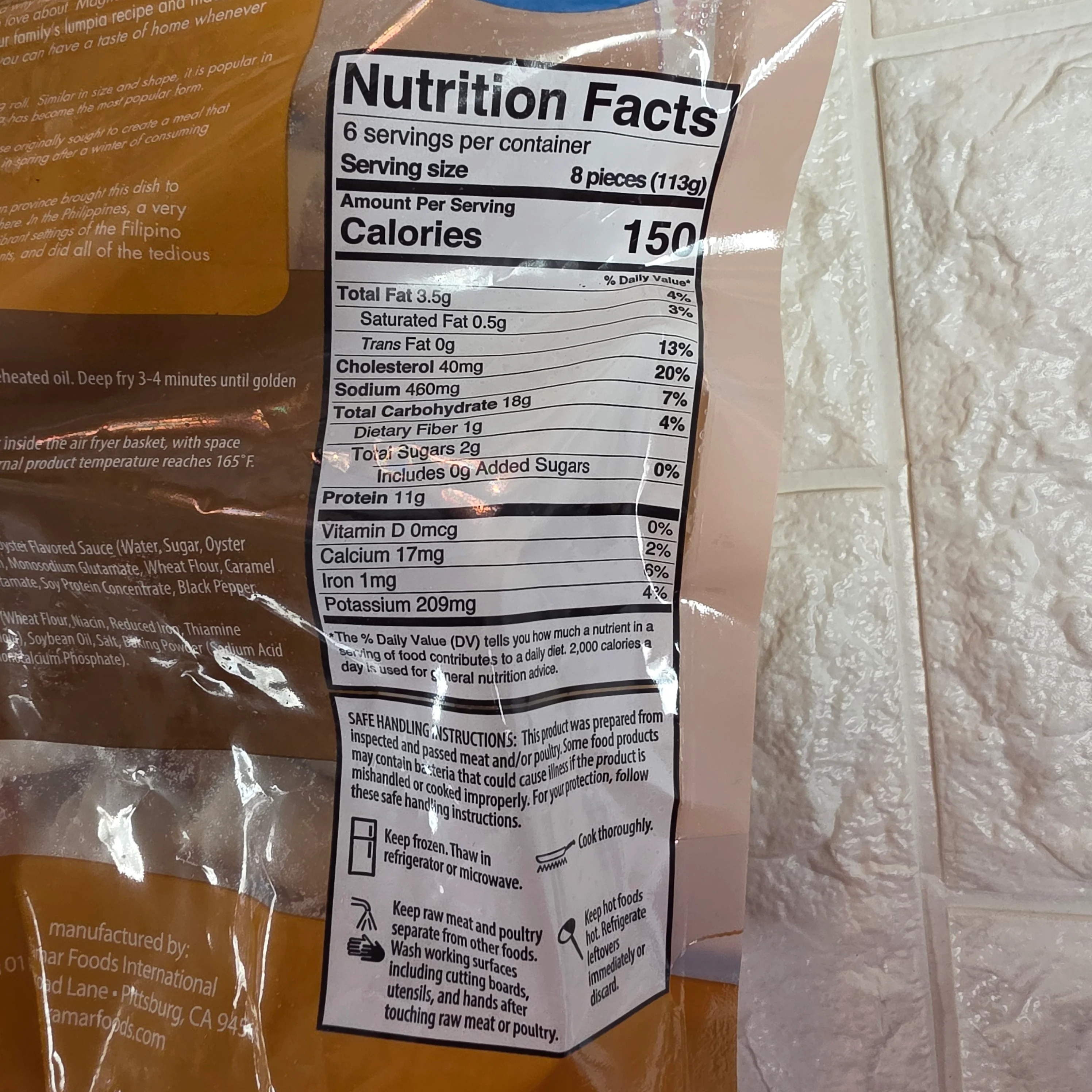 Magnolia Chicken Lumpia Philippine Recipe 24oz (1.5Lb) - Image 2