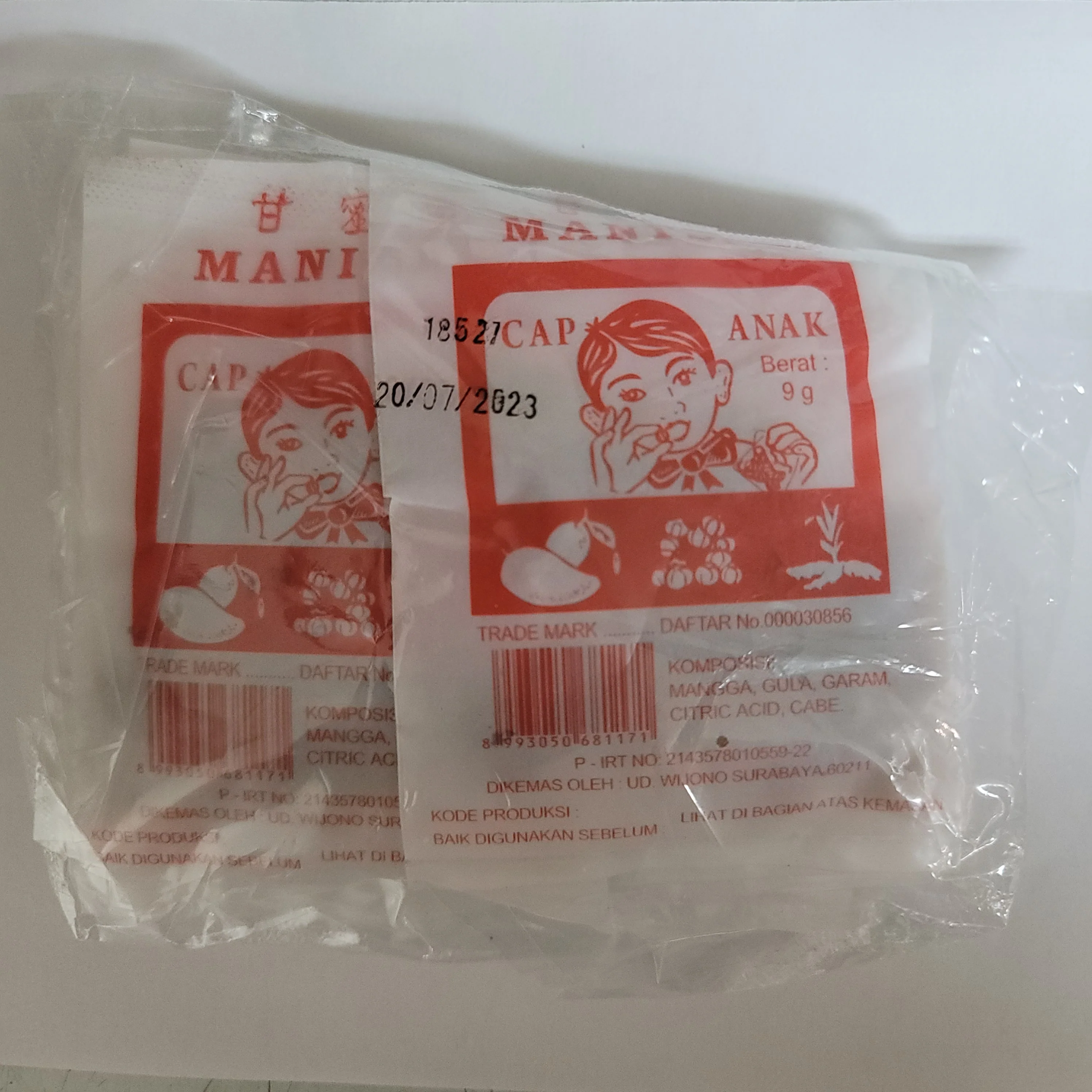 Manisan Mangga Cap Anak Rasa Pedas (7 x 9g)