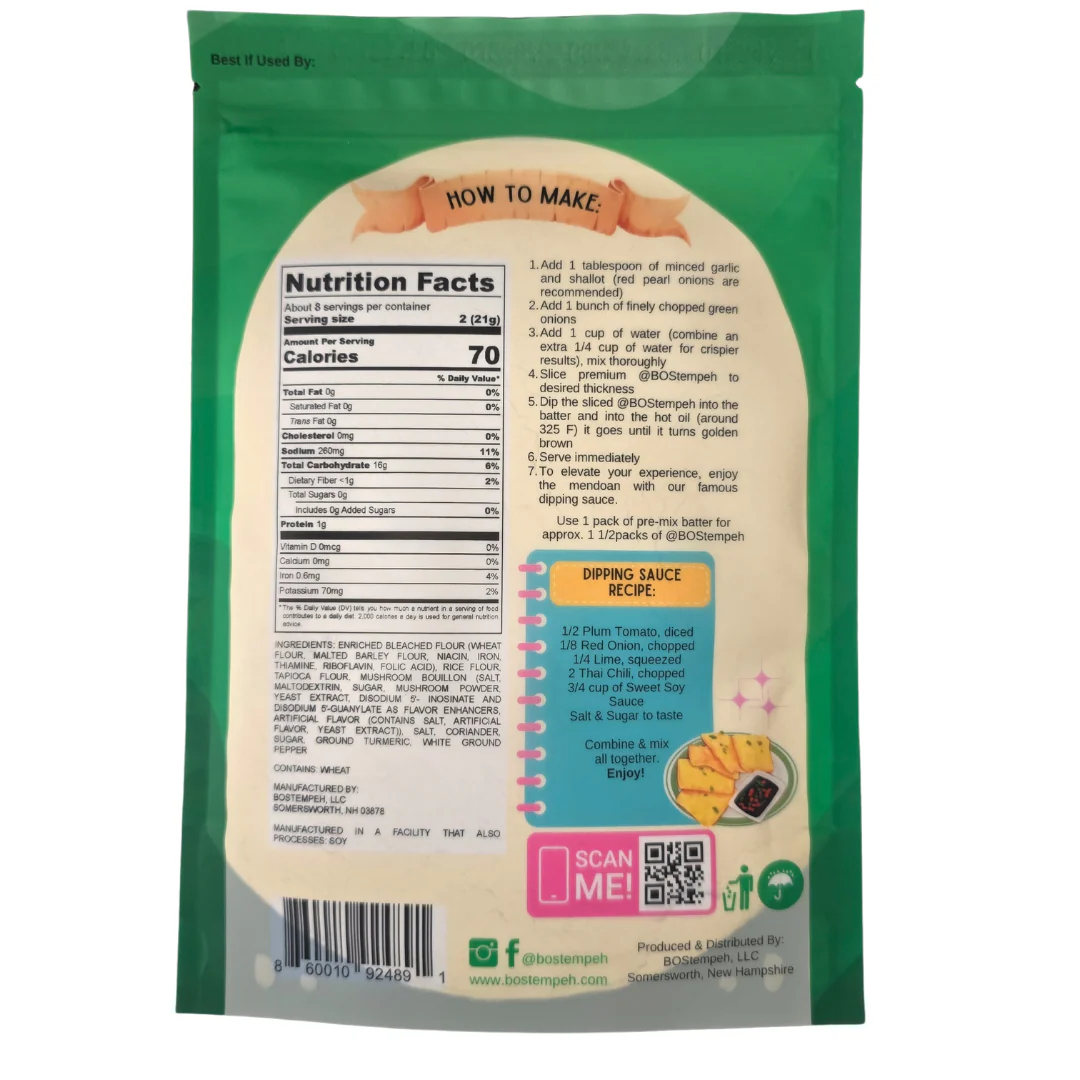 Mendoan Pre-mix Batter by Bostempeh 160 g - Image 2