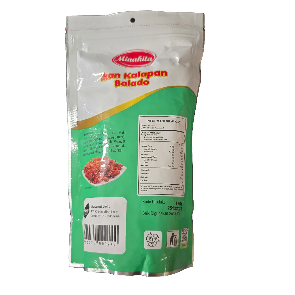 Minakita Keripik Ikan Kalapan Balado 100 g - Image 2