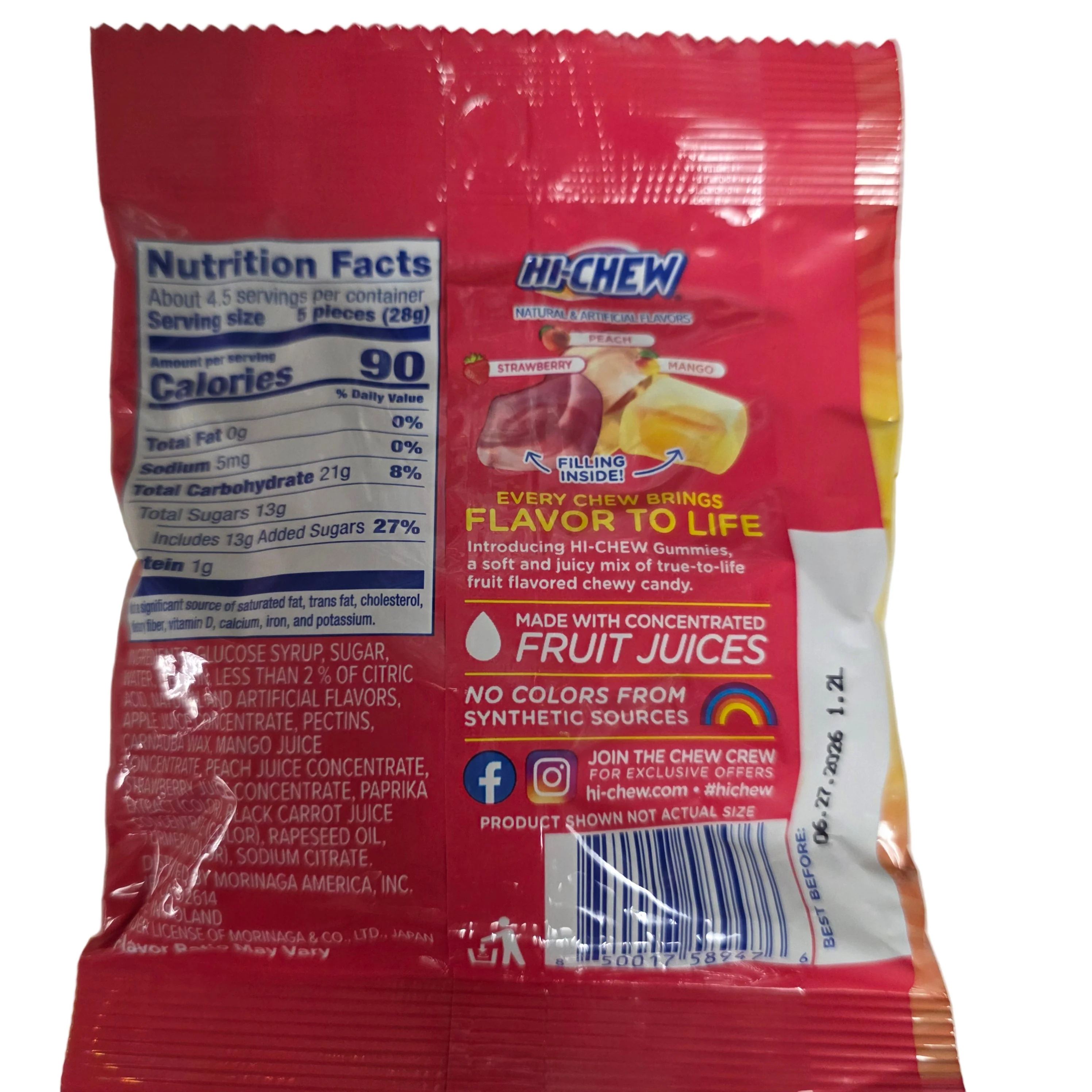 Morinaga Hi-Chew Gummies Bag Original Mix 4.23 Oz - Image 2