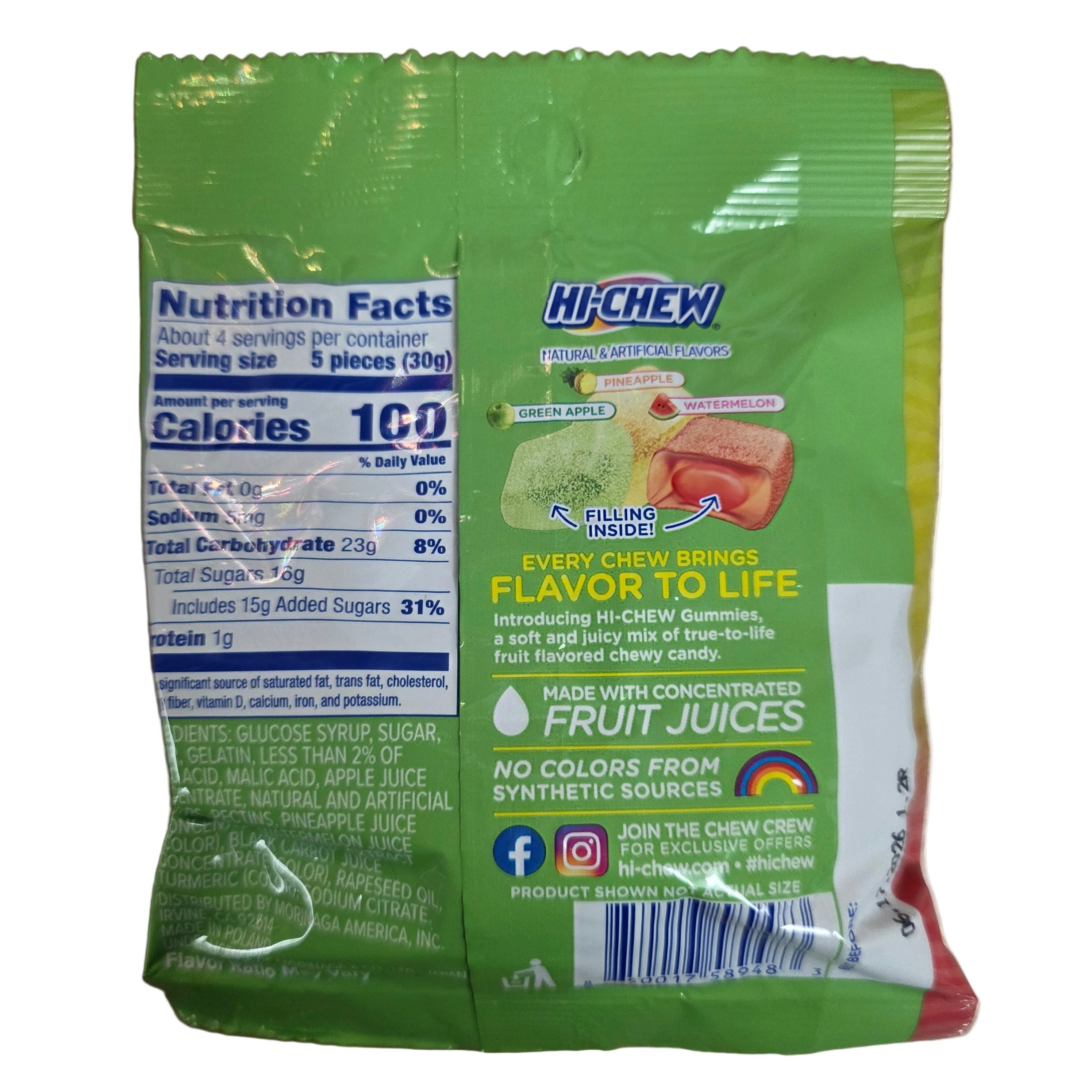 Morinaga Hi-Chew Gummies Bag Sour Mix 4.23 Oz - Image 2