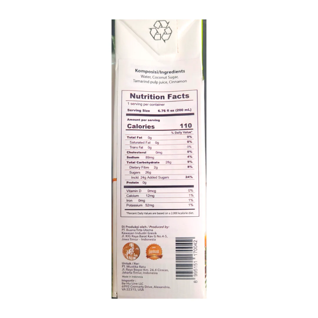 Mustika Ratu Gula Asam 200 ml (Tamarind Herbal Drink) - Image 3