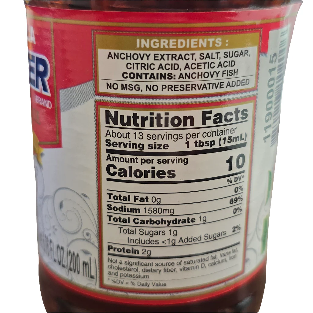 Oyster Brand Fish Sauce 6.76 fl Oz (200 ml) - Image 2