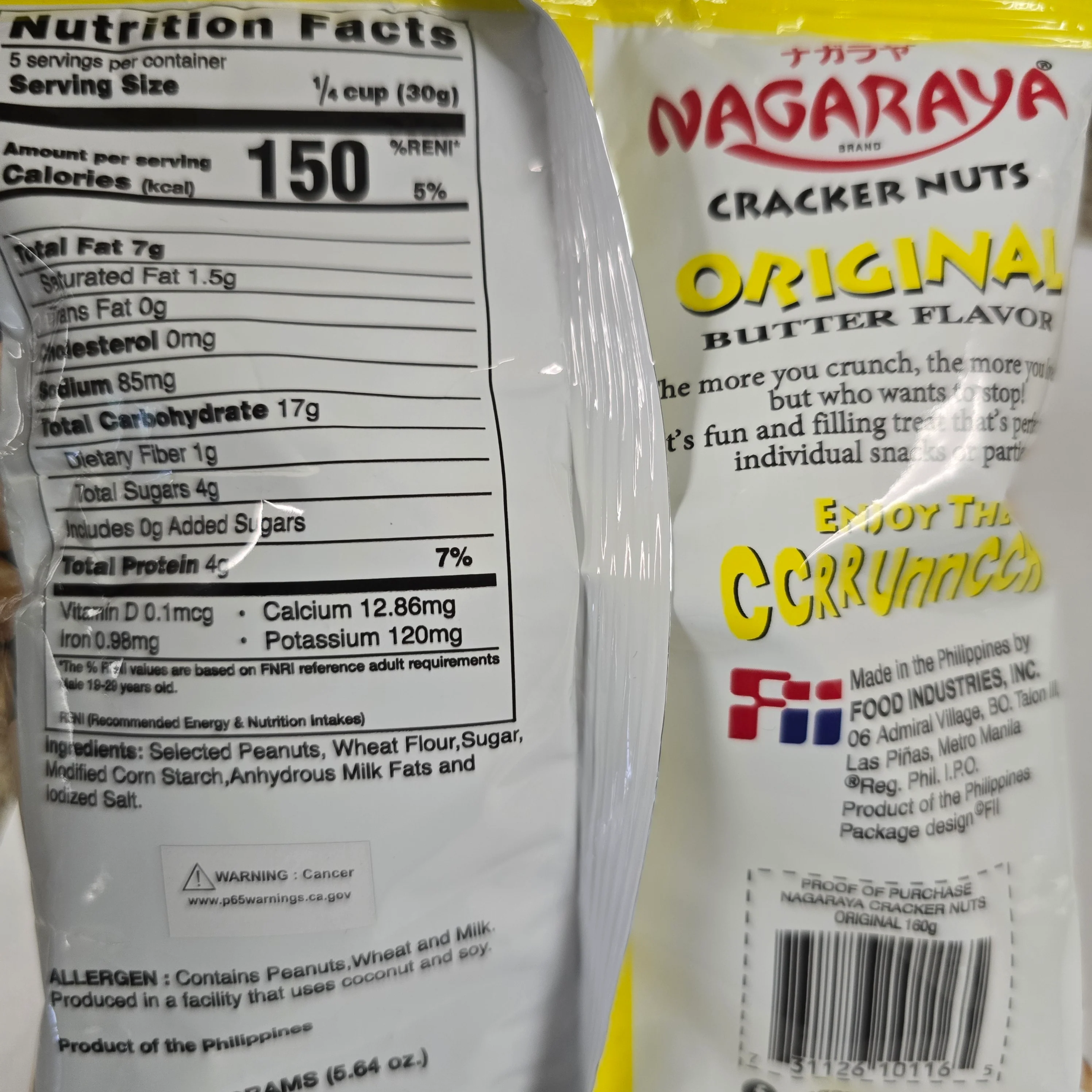 Nagaraya Coated Peanuts Original 5.64 Oz (160 g) - Image 2
