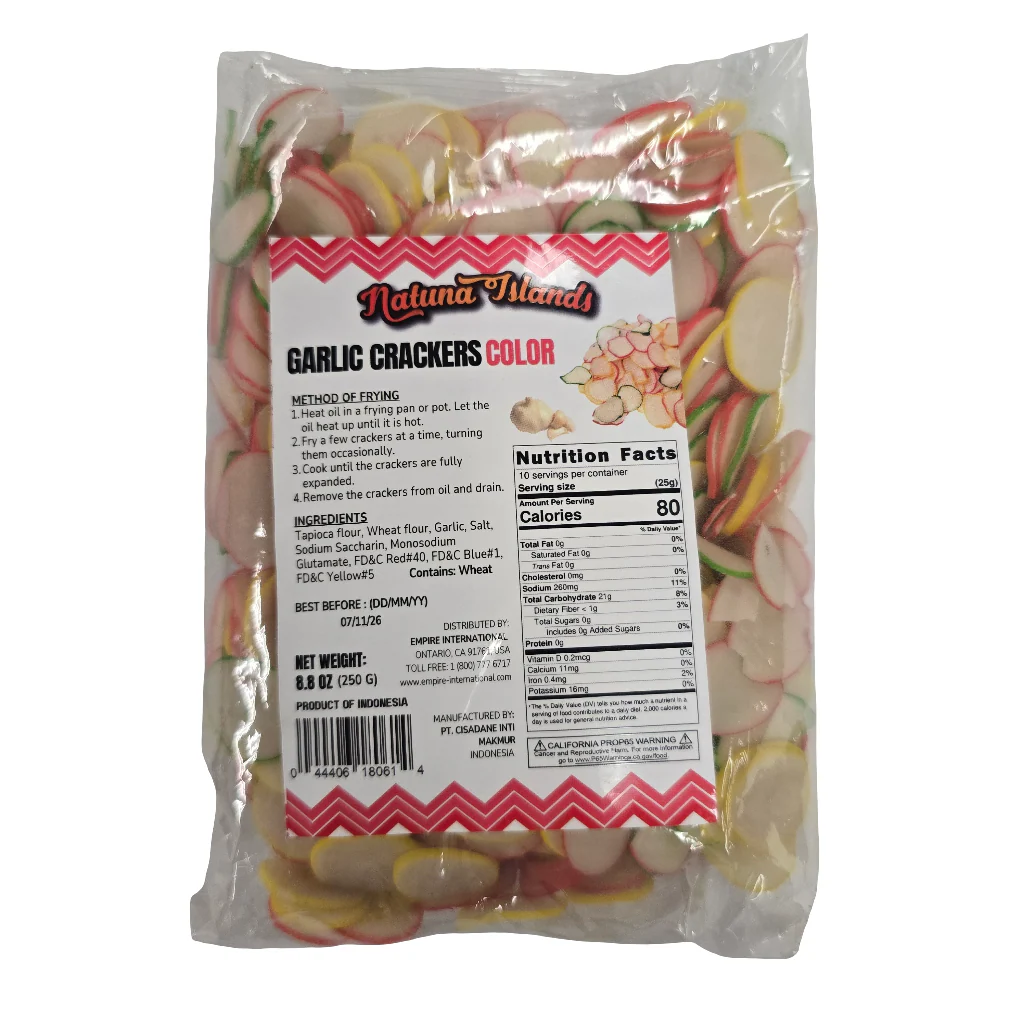 Natuna Islands Garlic Crackers Color 8.8 Oz (250 g)