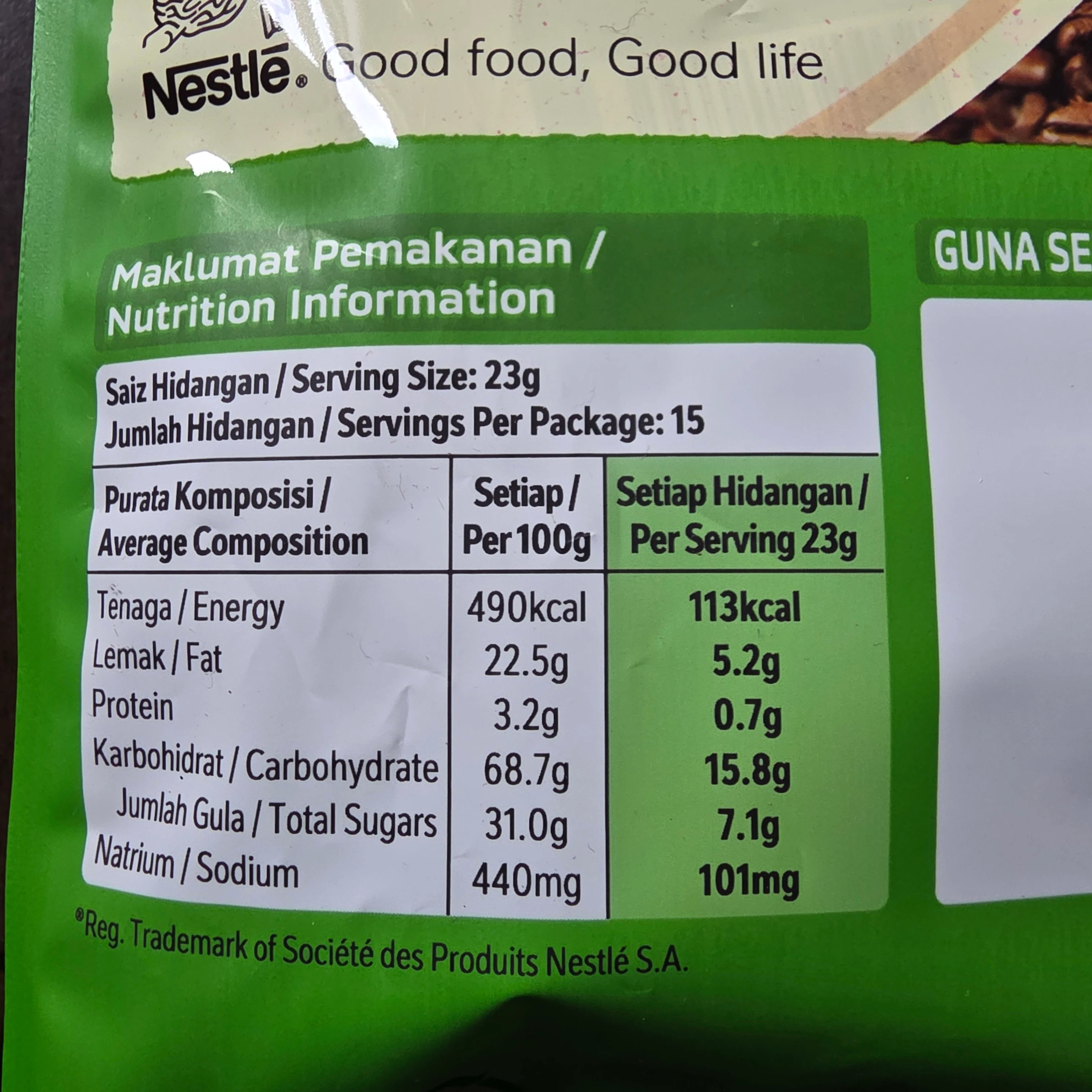 #Nescafe 3 in 1 Latte Instant Coffee Hazelnut (20 x24 g) - Image 2