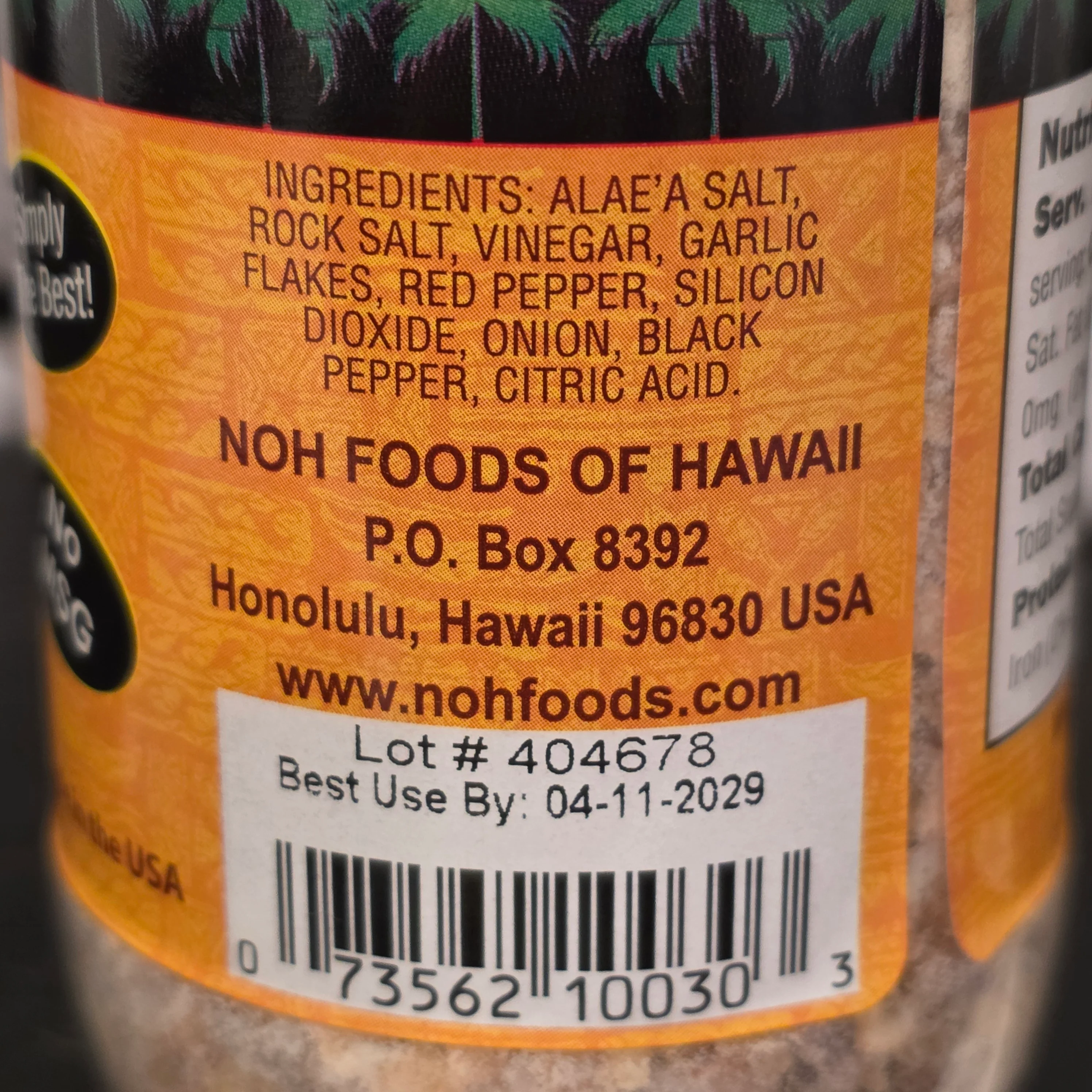 Noh All Purpose Hawaian Seasoning Salt 2.5 Oz 8 Oz - Image 2