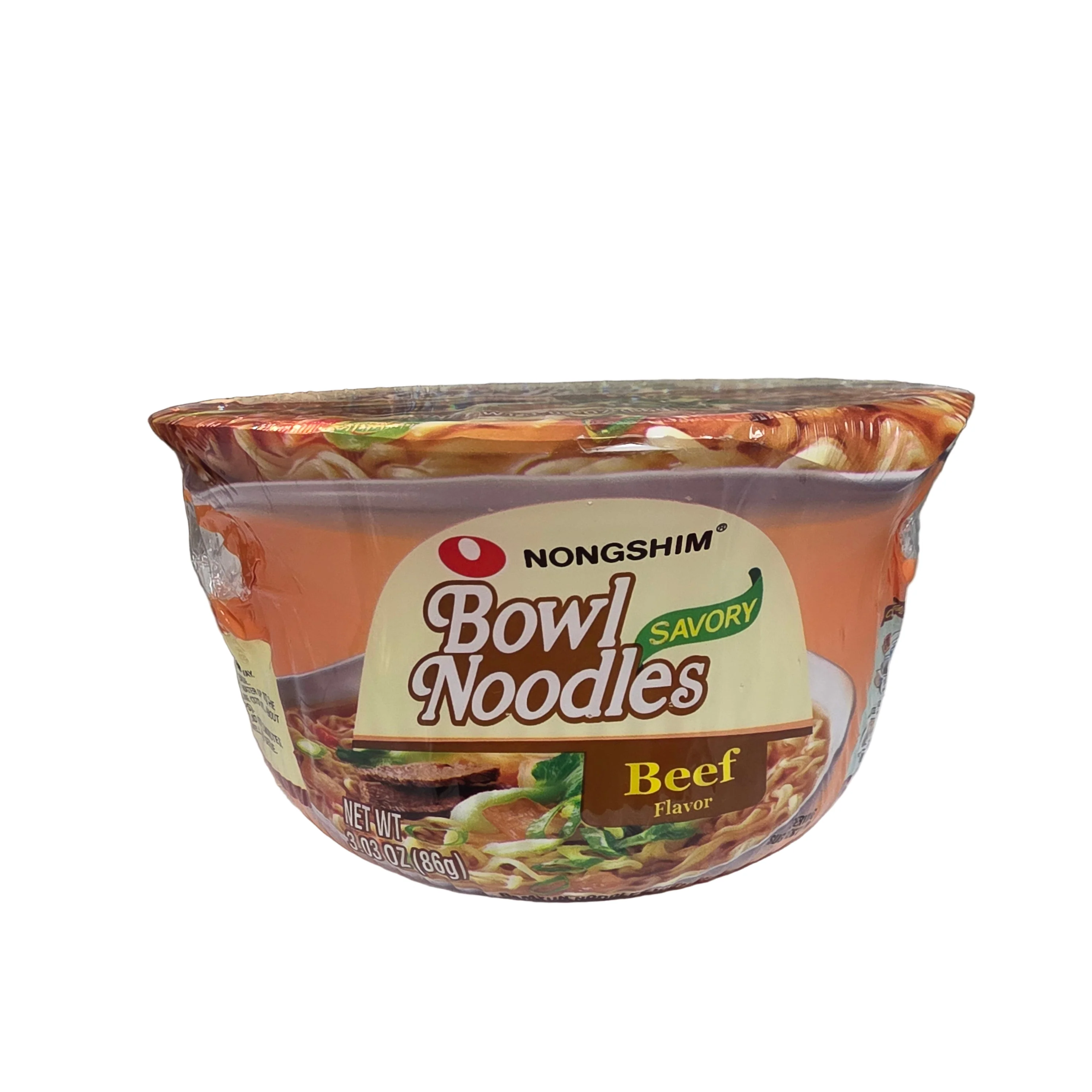 Nongshim Bowl Noodle Savory Beef Flavor 3.03 Oz (86 g)