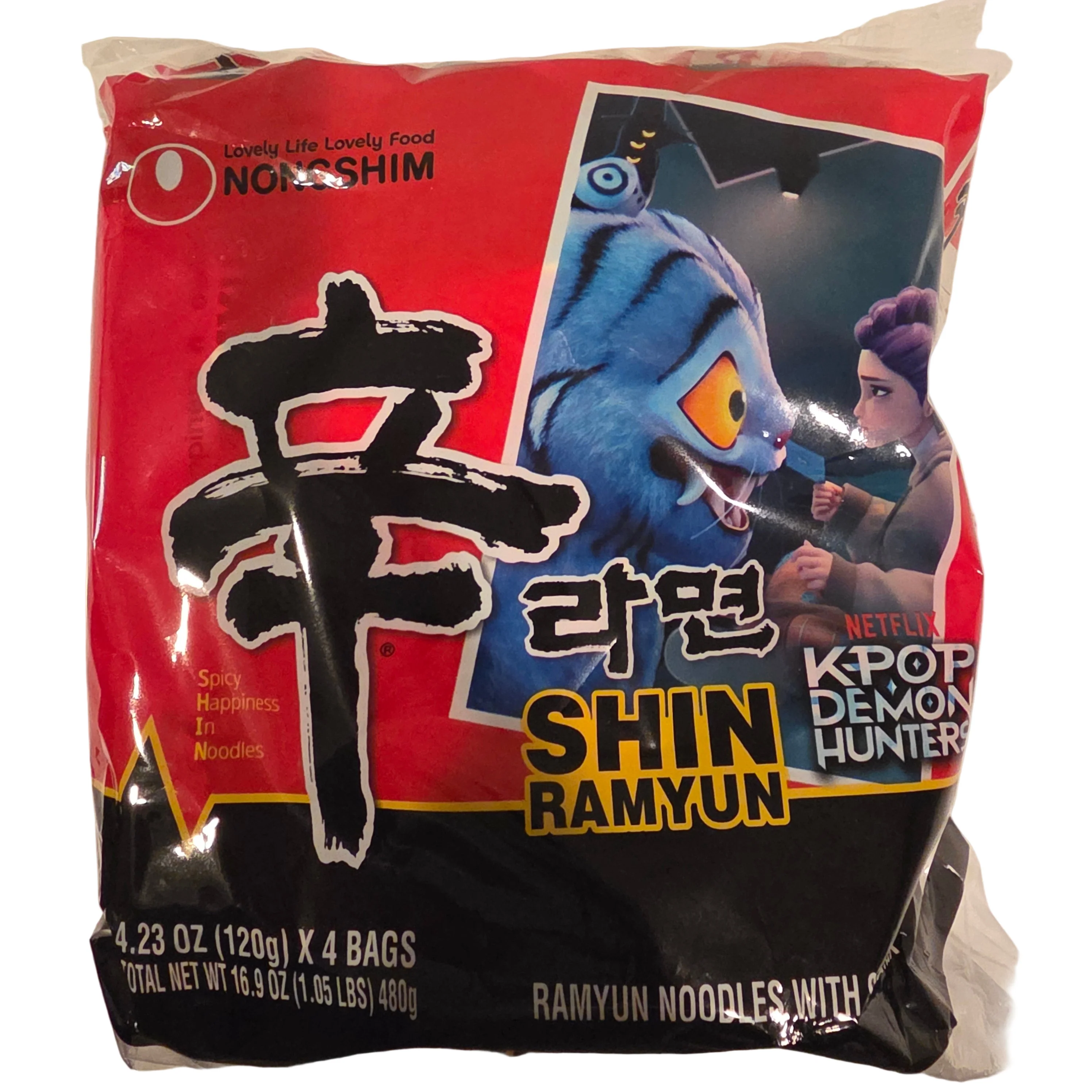 Nongshim Shin Ramyun Spice Beef Ramen Noodle (4 x 4.23 Oz) - Image 3