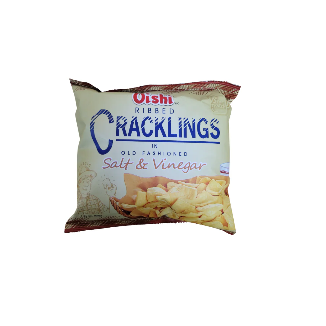 # Oishi Ribbed Cracklings Salt & Vinegar Chips 50 g