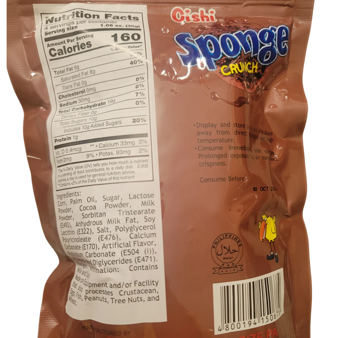 #Oishi Sponge Crunch Chocolate 120 g - Image 2