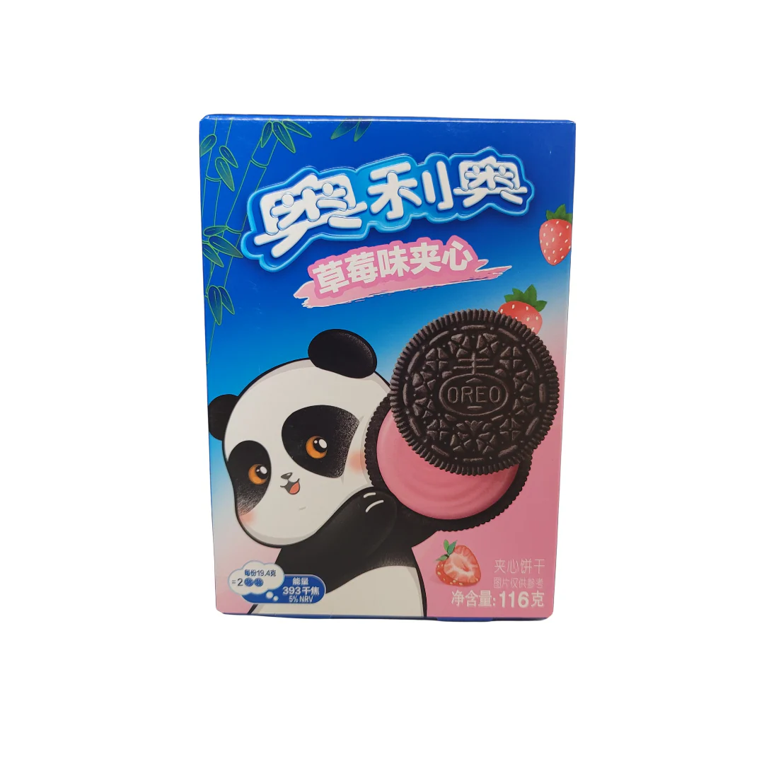 Oreo Panda Strawberry Cream Cookies 4.09 Oz