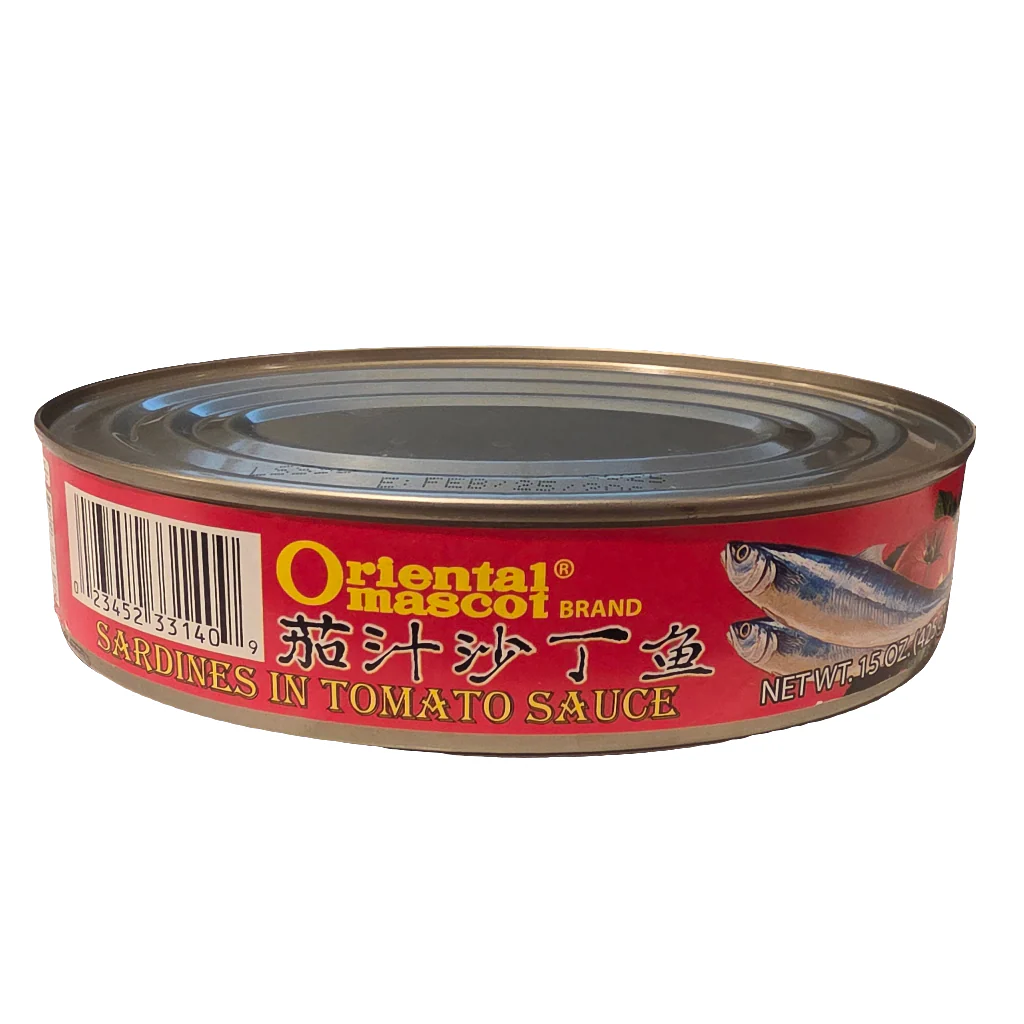 Oriental Mascot Sardines in Tomato Sauce 15 oz (Oval)