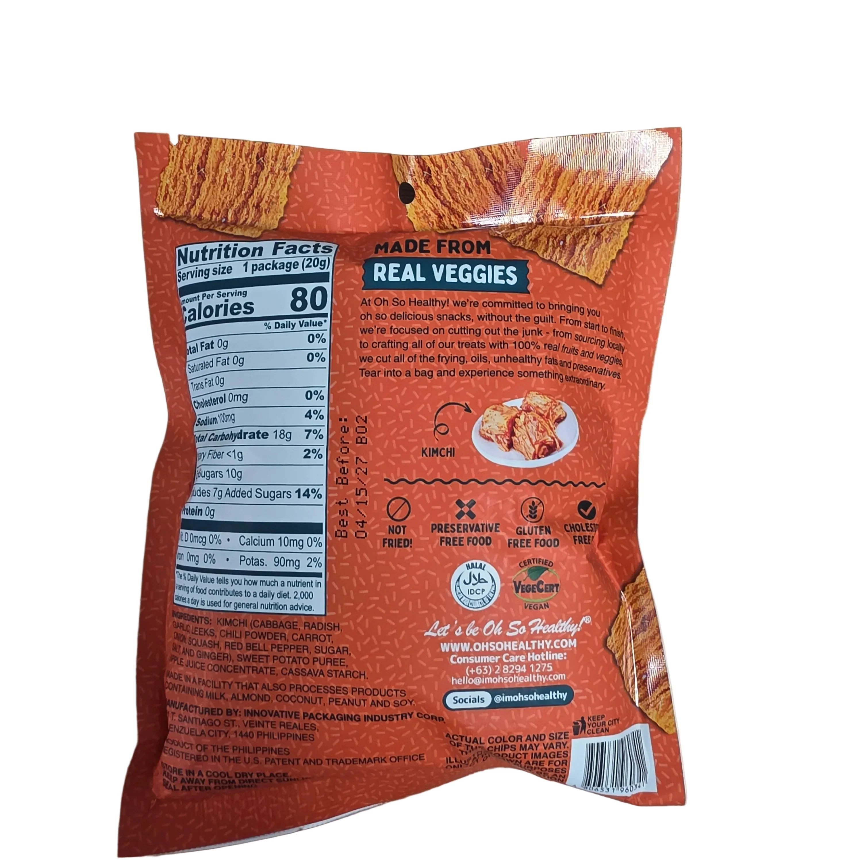 Osh Kimchi Crisps 20g (0.7oz) - Image 2