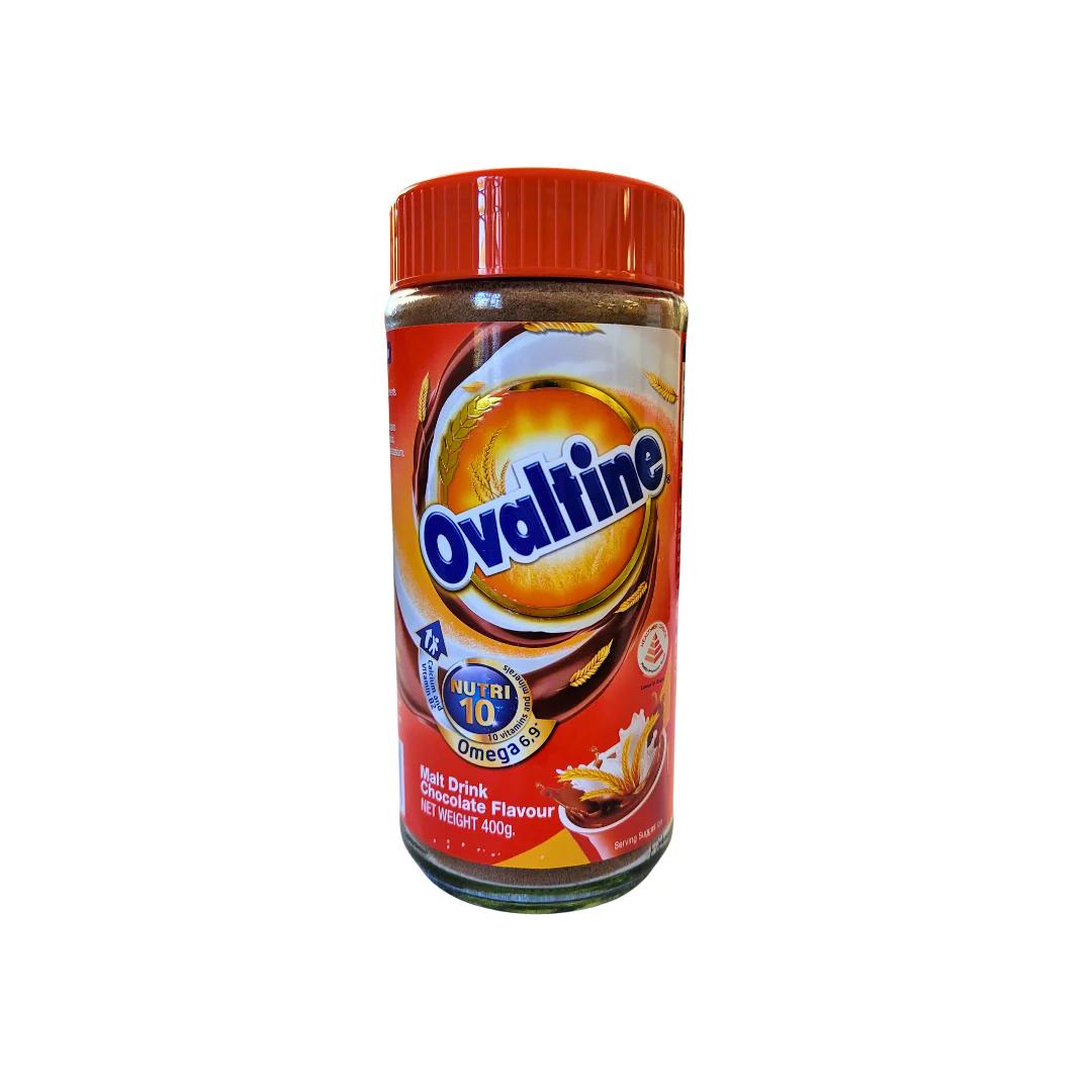 Ovaltine Malt Drink Chocolate Flavor 400 g (14 Oz) Glass Jar