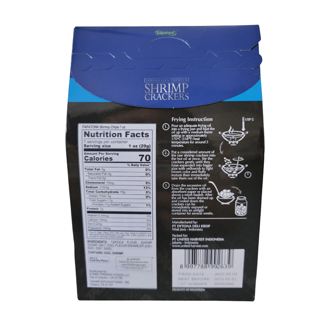 Papatonk Raw Shrimp Crackers 200 g - Image 2