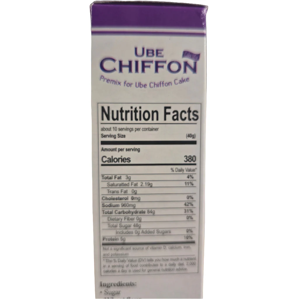 Pondan Ube Chiffon Cake Mix 14.1 Oz - Image 2