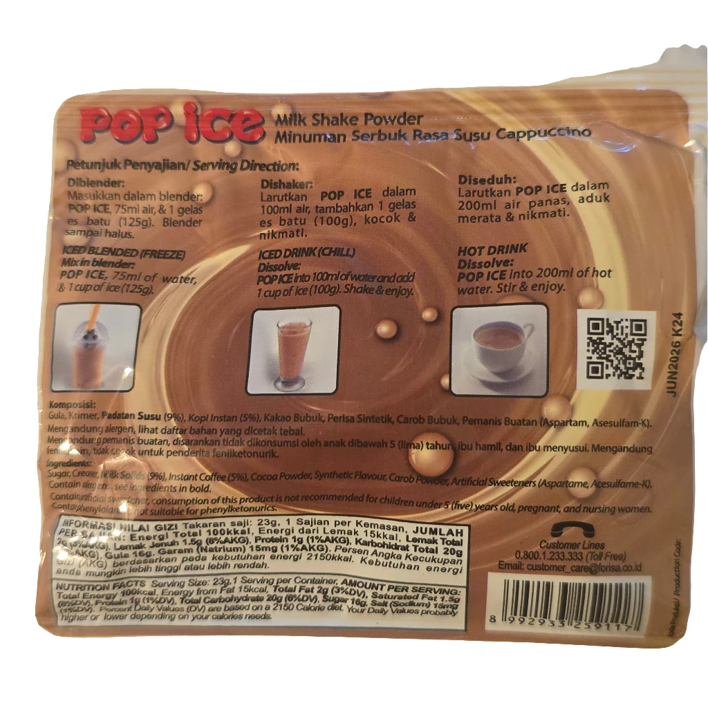 Pop Ice Es Blender Cappucino Flavor 23 g - Image 2