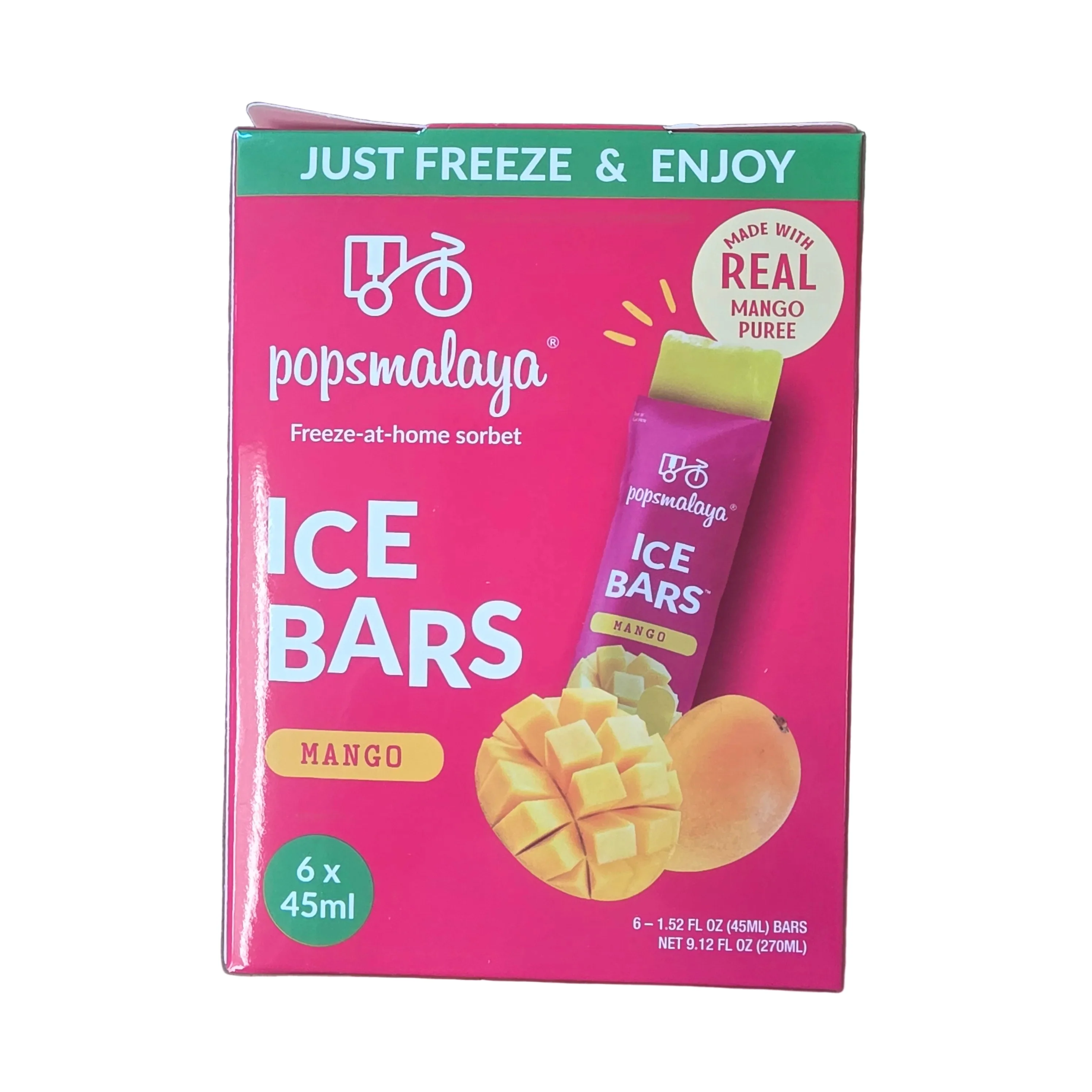 Popsmalaya Ice Bars Mango 6 x 45 ml