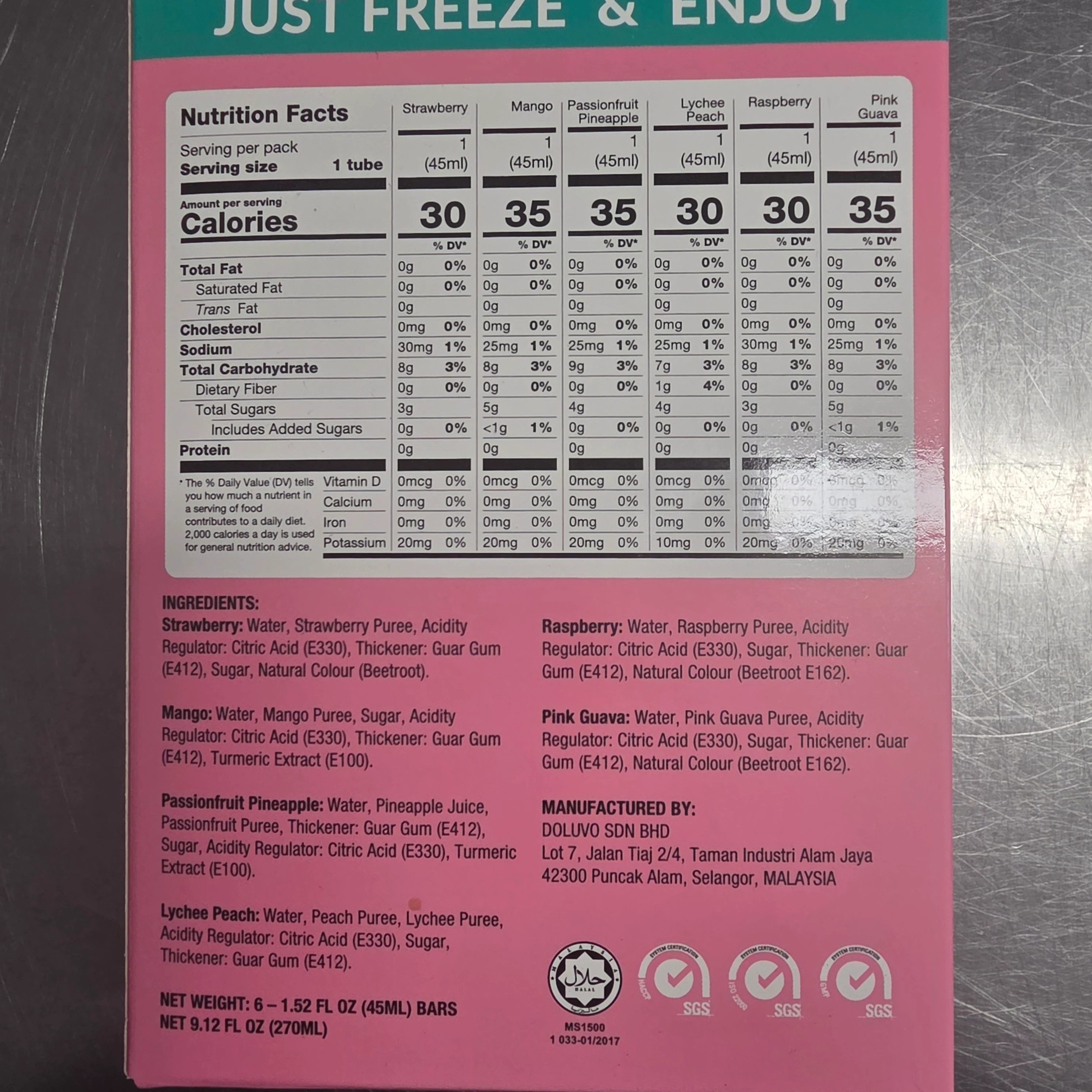 Popsmalaya Ice Bars Variety Pack 6x 45 ml - Image 2