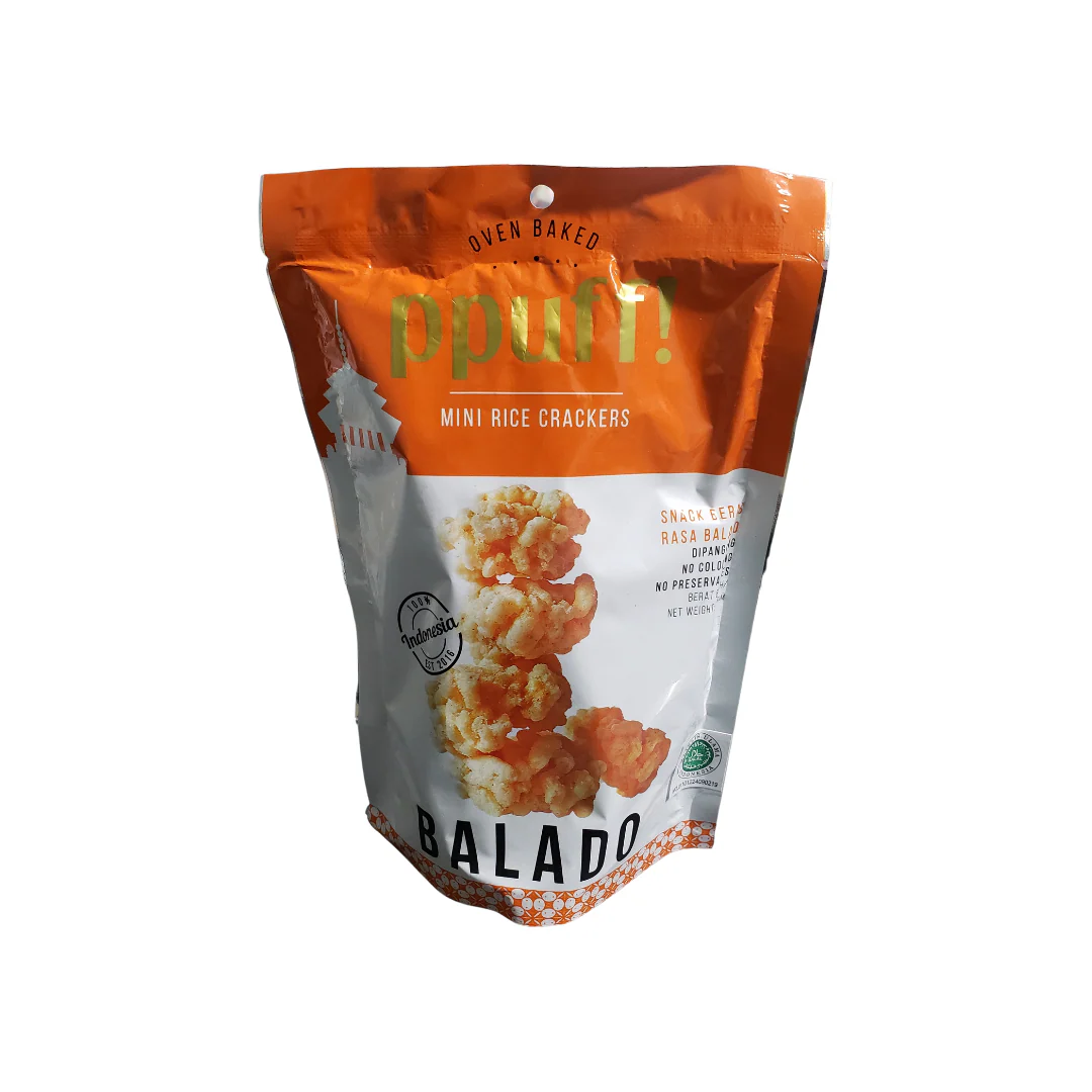 PPUFF! Mini Rice Crackers Balado 80 g