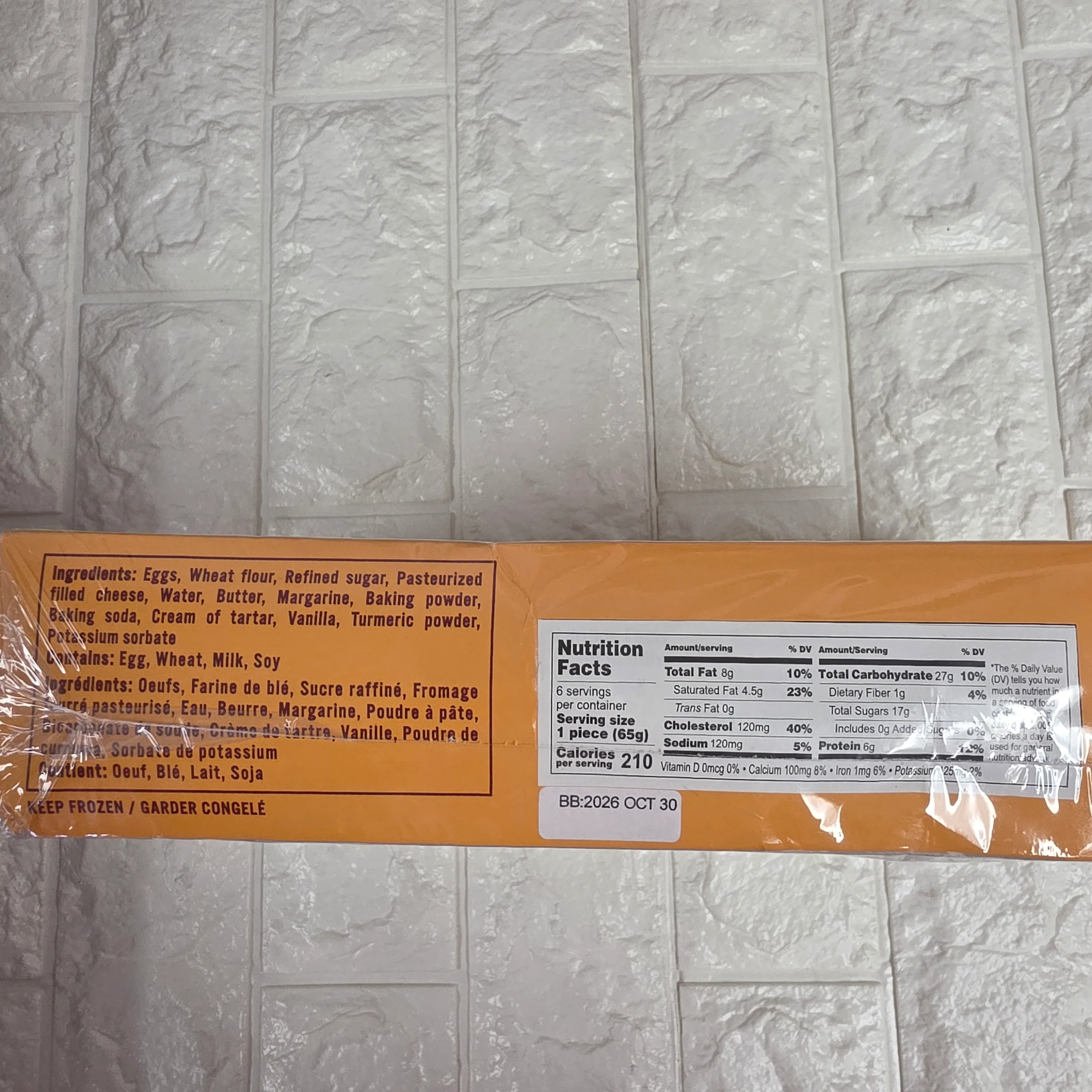 Red Label Homebaked Cheese Mamon Sponge Cake Cheese Flavor 6x65g - Image 2