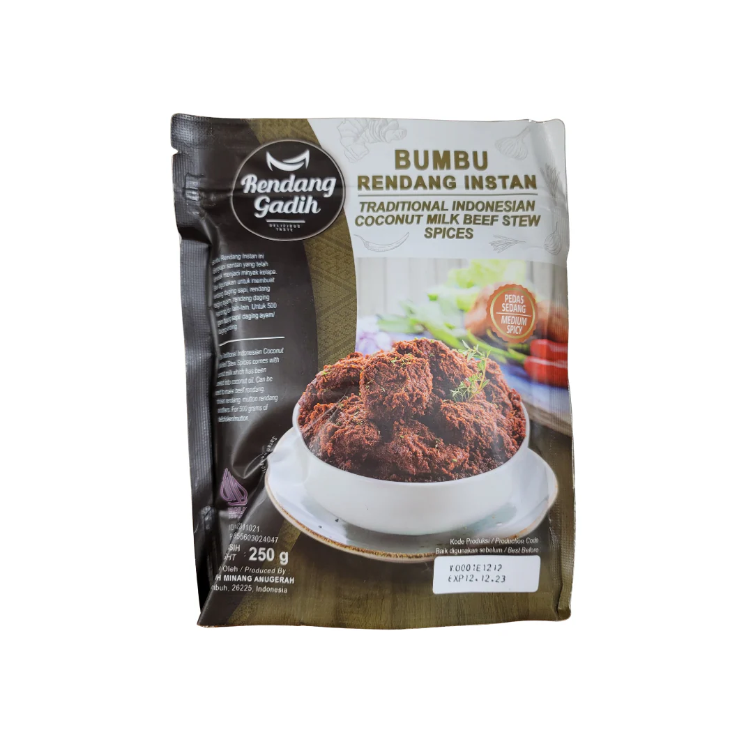 Rendang Gadih Bumbu Rendang Instan 250 g Pedas Medium