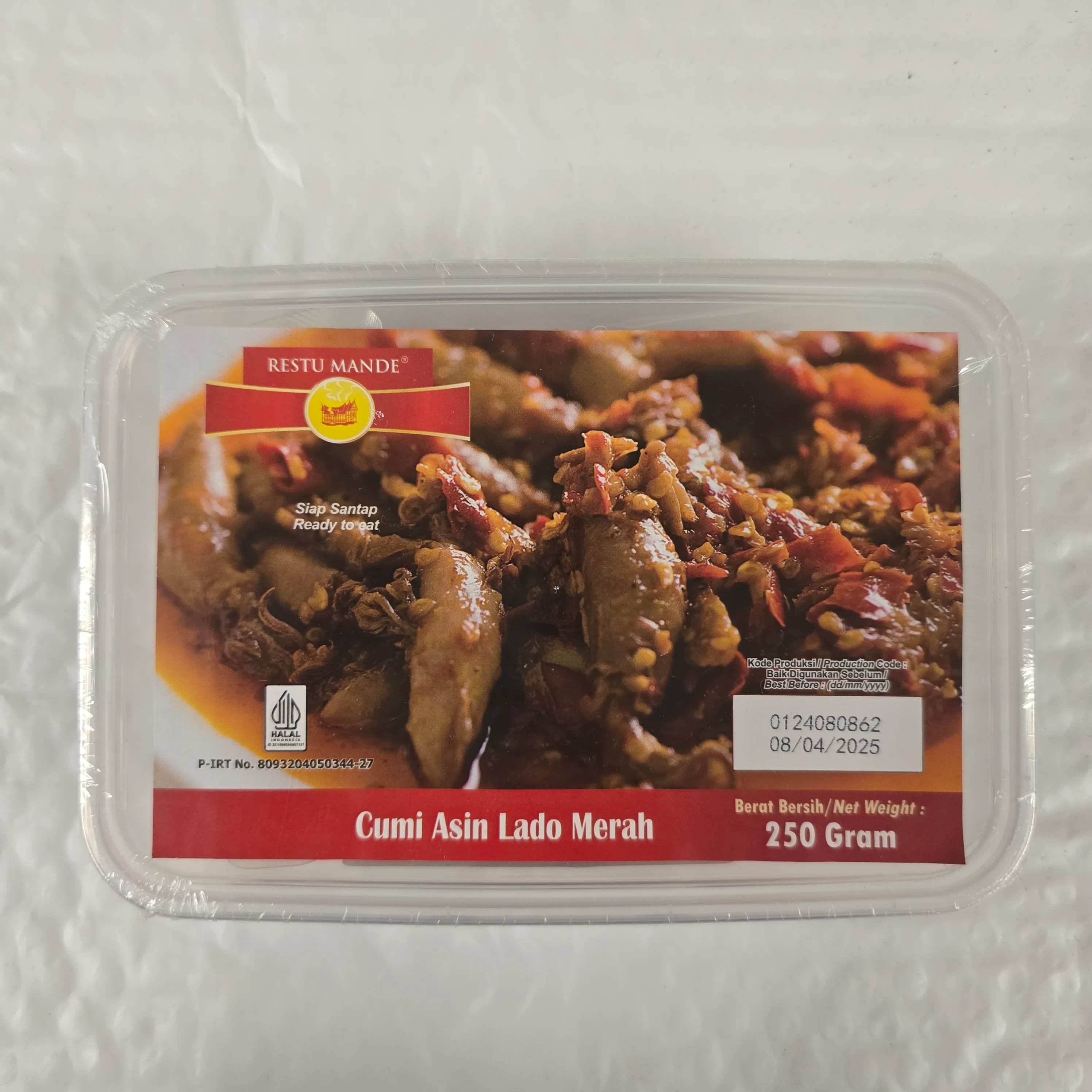 Restu Mande - Cumi Asin Lado Merah 250 g