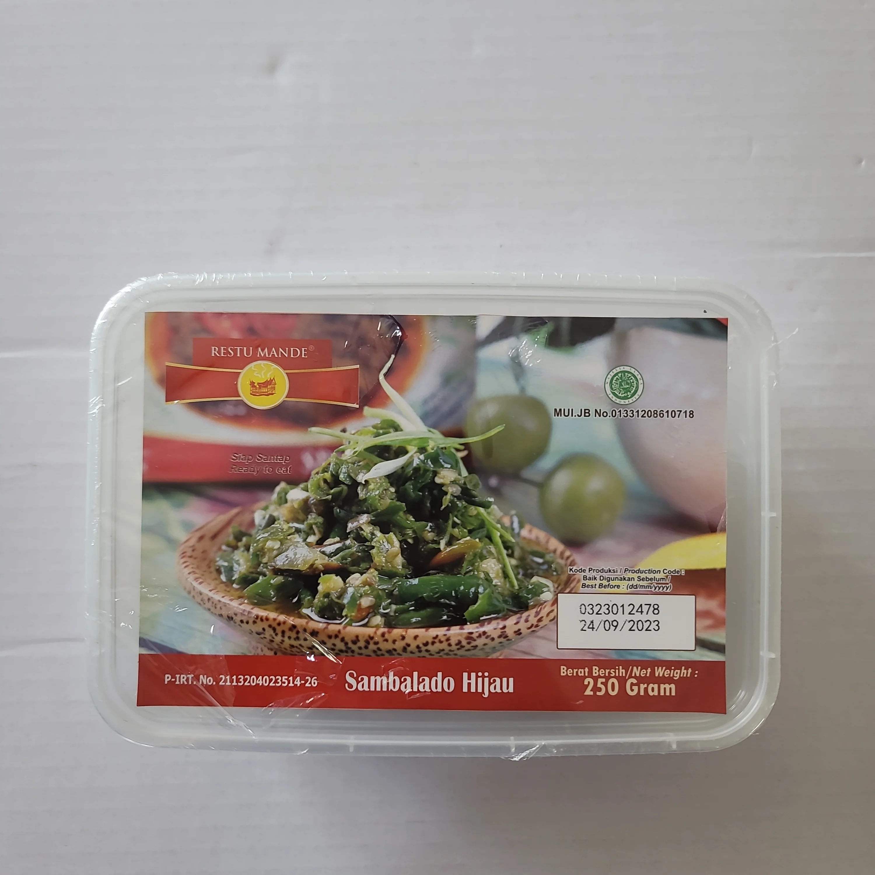 Restu Mande - Sambalado Hijau 250 g