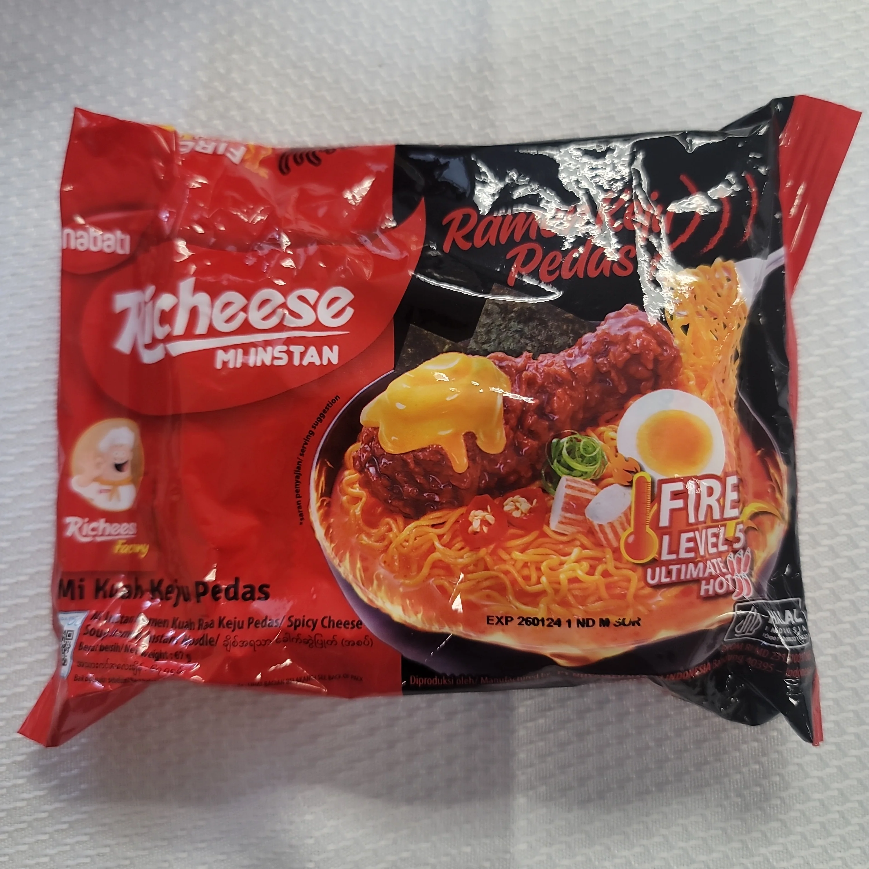 Richeese Mie Kuah Keju Level 5 67g
