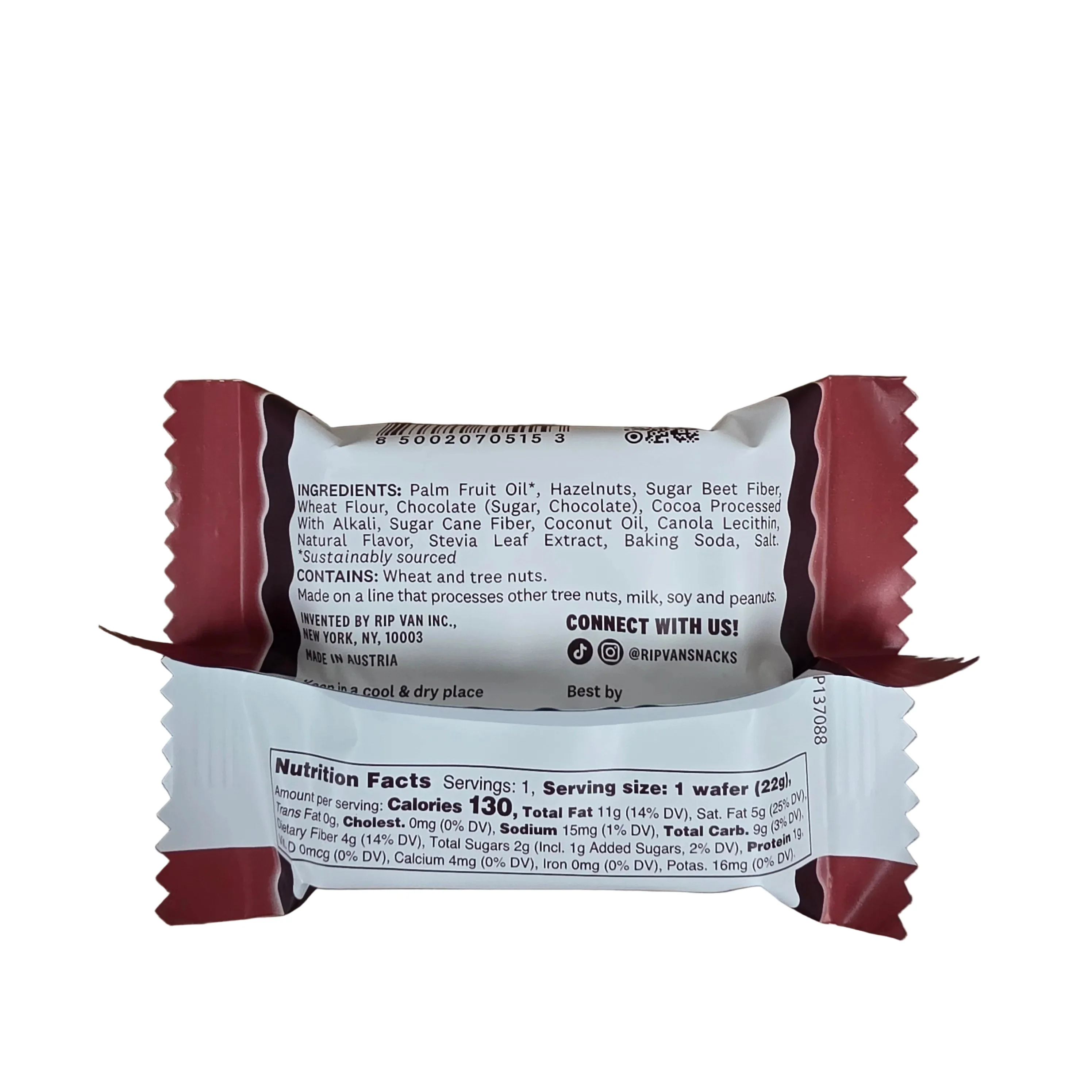 Rip Van Wafers Chocolate Hazelnut 22g - Image 2