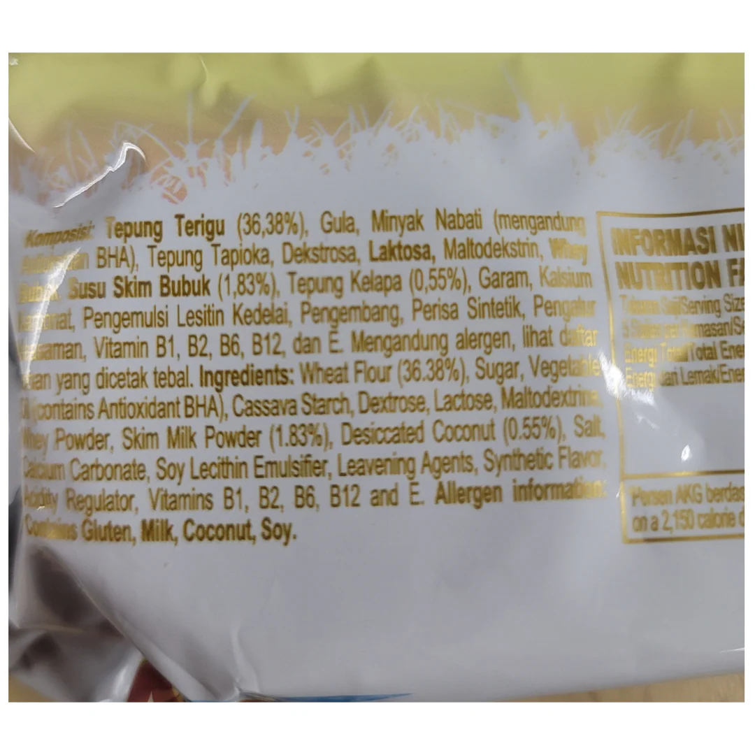 Roma Kelapa Cream Susu Vanilla 180 g - Image 2