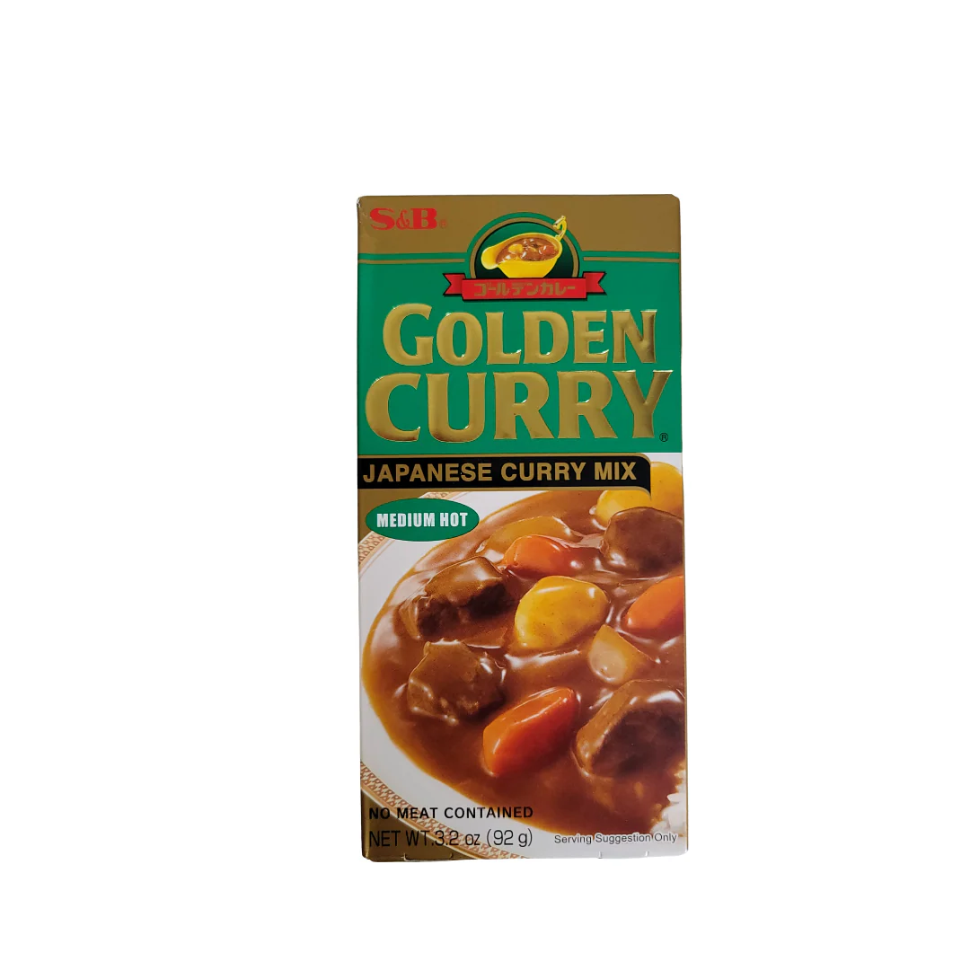 S&B Golden Curry Sauce Mix Medium Hot 3.2 Oz (92 g)