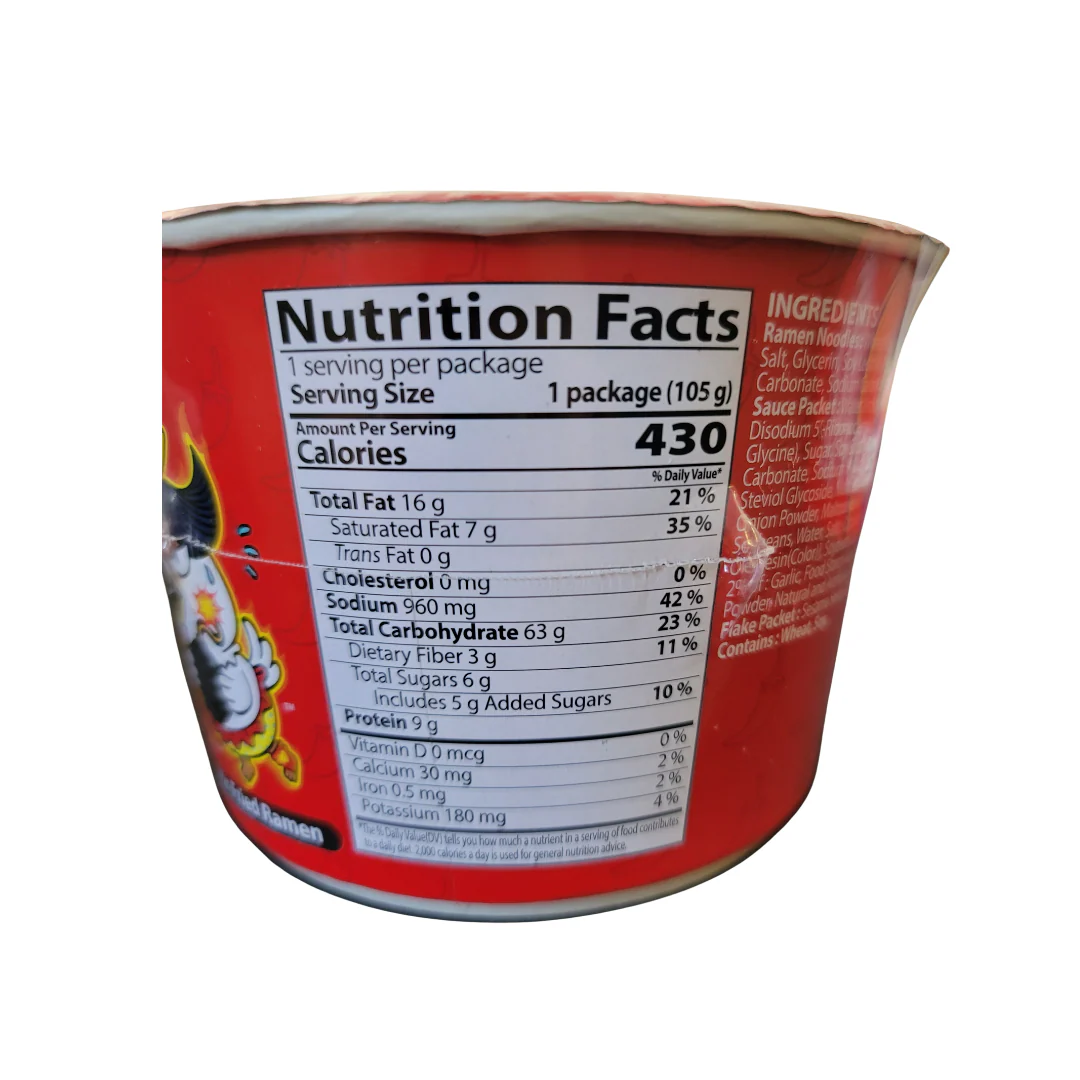 Samyang Buldak 2x Spicy Hot Chicken Ramen Bowl (Red) 105 g - Image 3