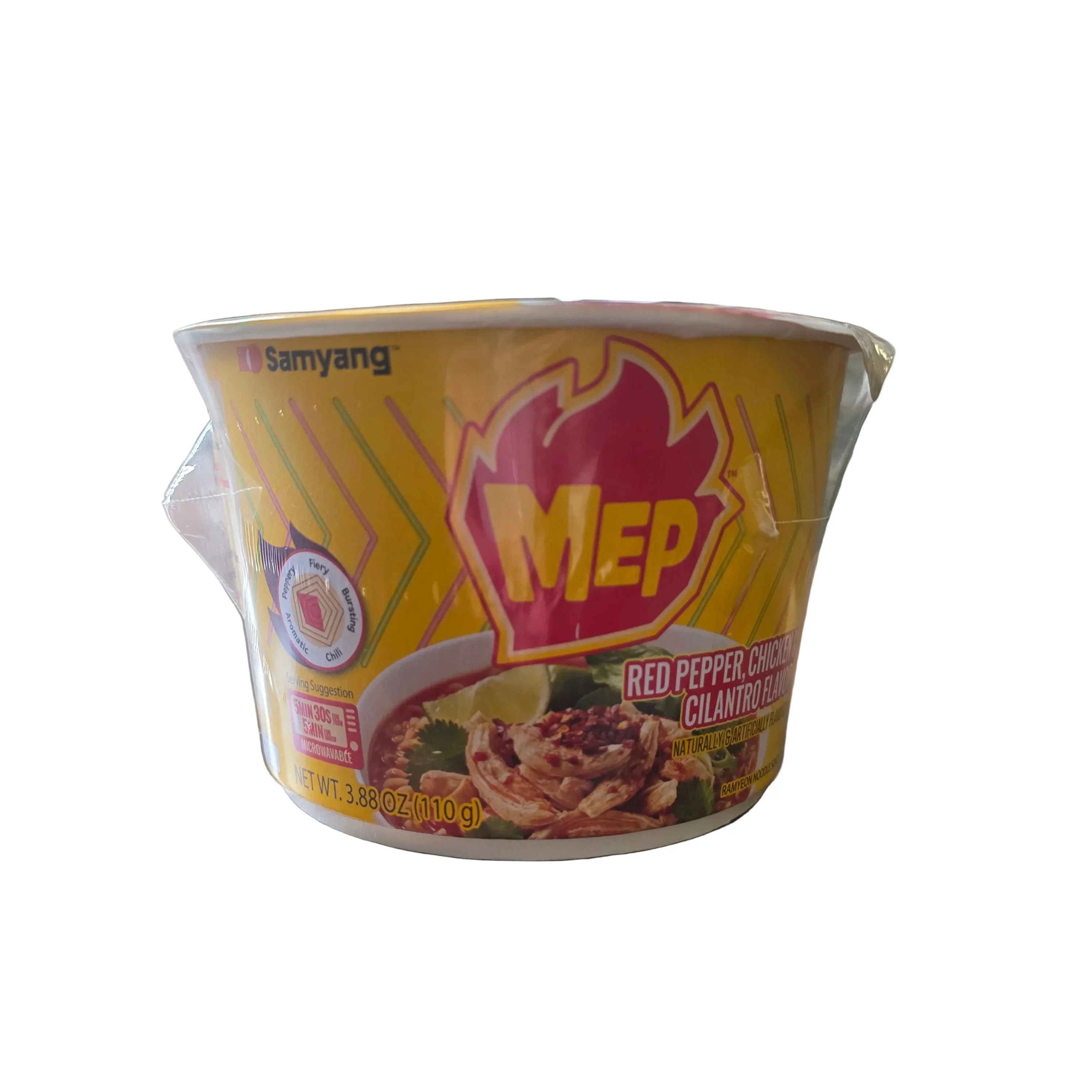 Samyang MEP Red Pepper, Chicken & Cilantro Carbonara Ramyeon  Noodle Soup  3.88 Oz - Image 2
