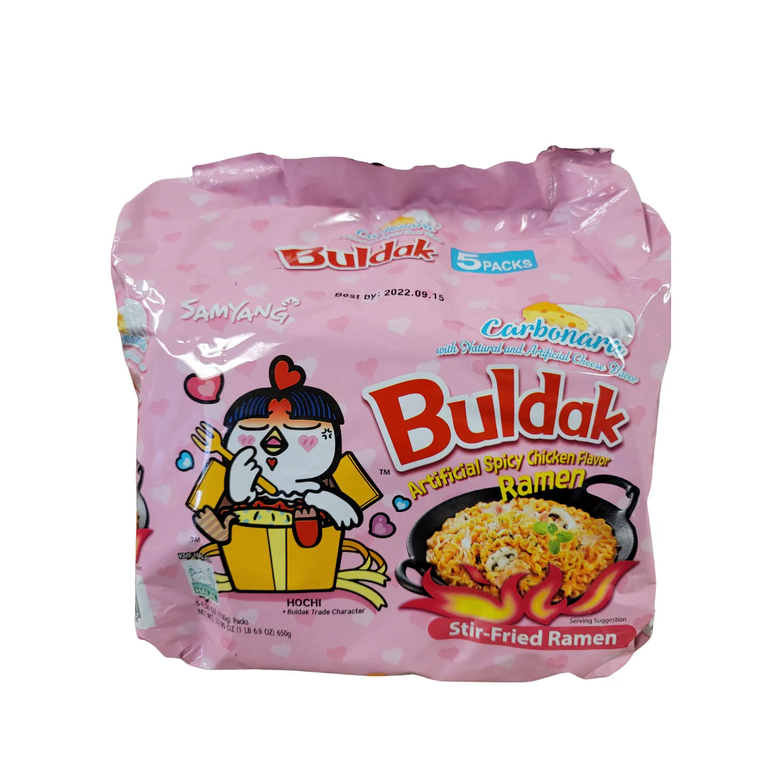 Samyang Buldak Spicy Carbonara Stir-Fried Ramen Noodle (5 x 130 g)