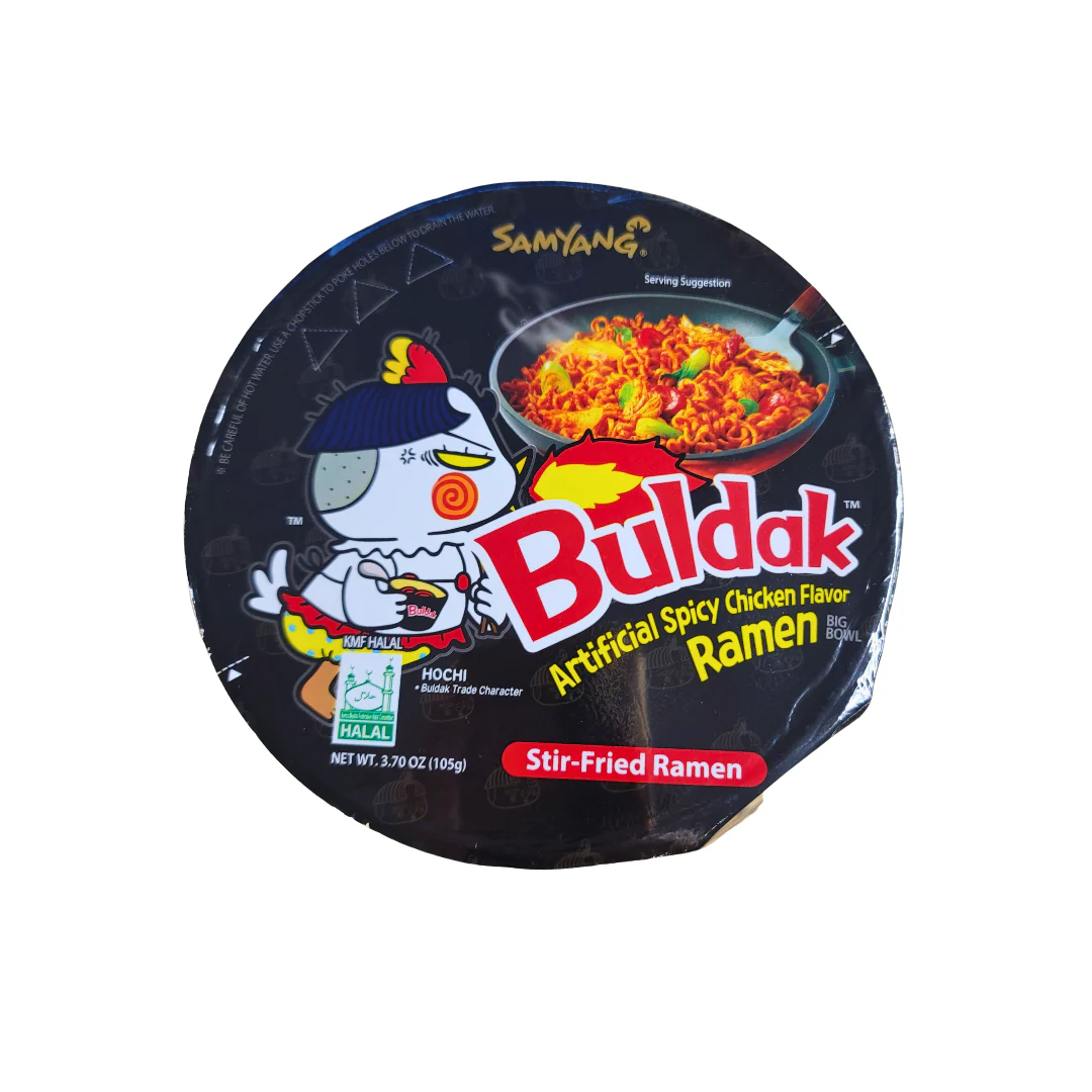 Samyang Buldak Stir-Fried Spicy Chicken Ramen 3.70 Oz Bowl - Image 2
