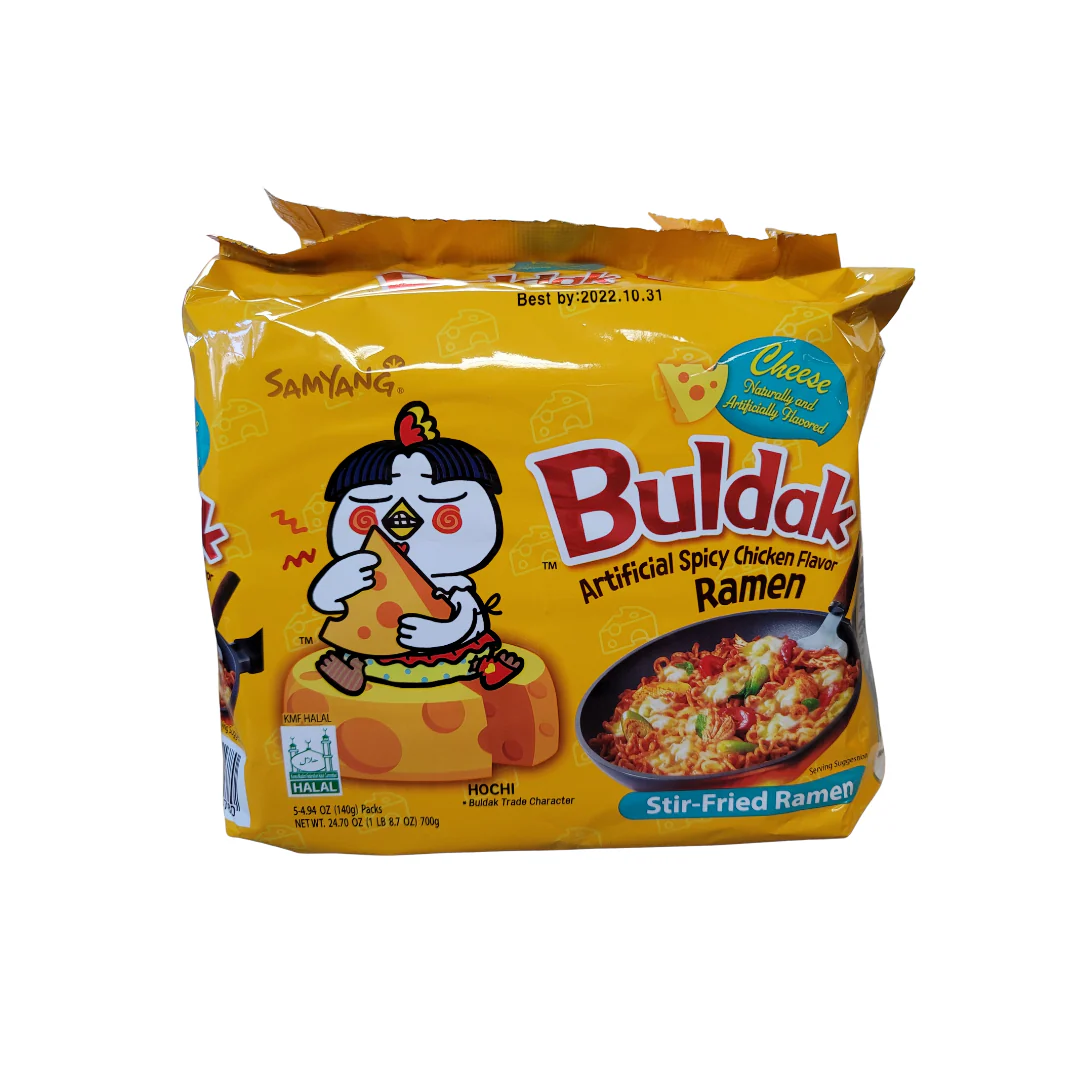 Samyang Buldak Cheese Hot Chicken Ramen  (5 x 140 g)